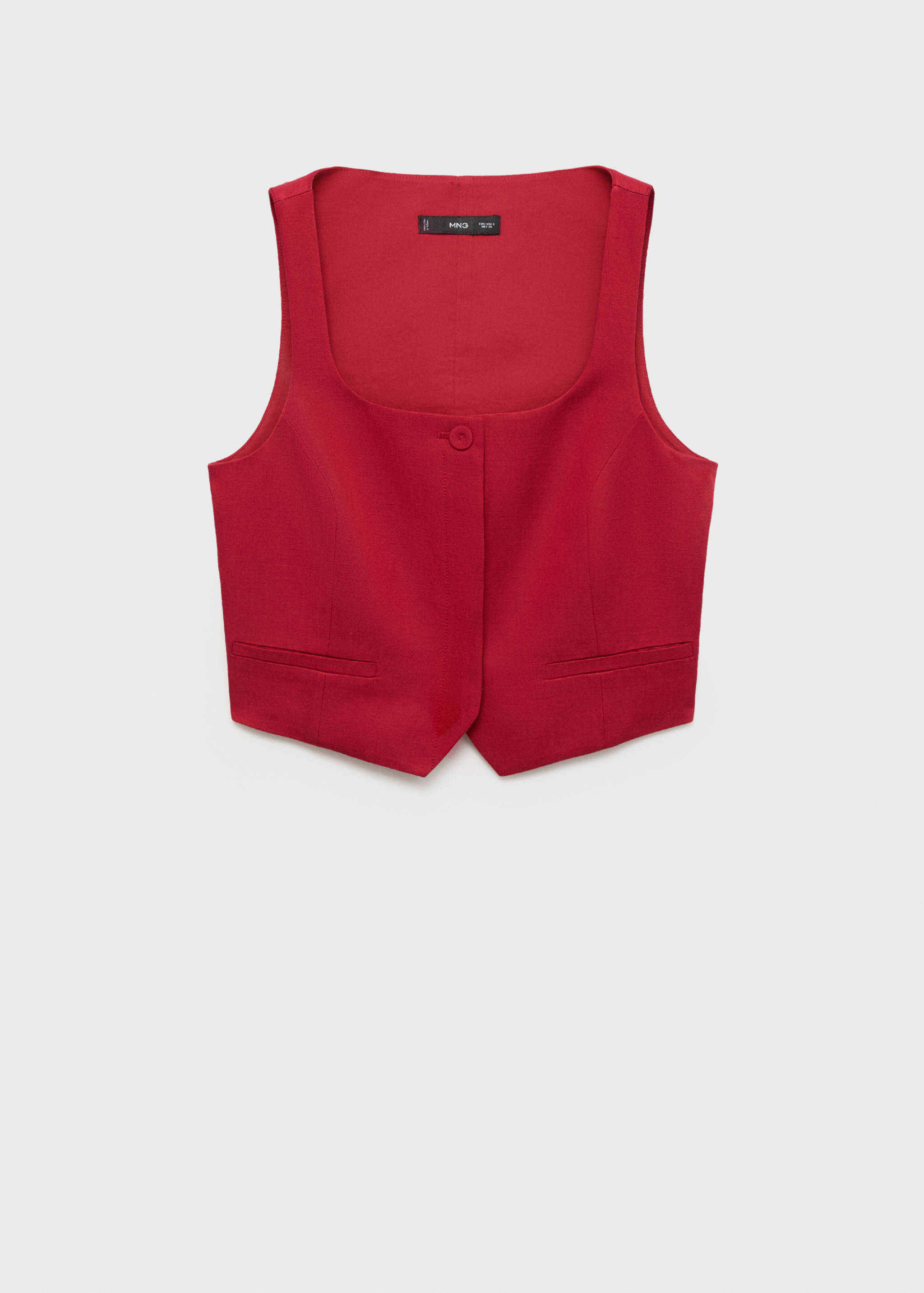Chaleco traje mezcla lino - Artículo sin modelo