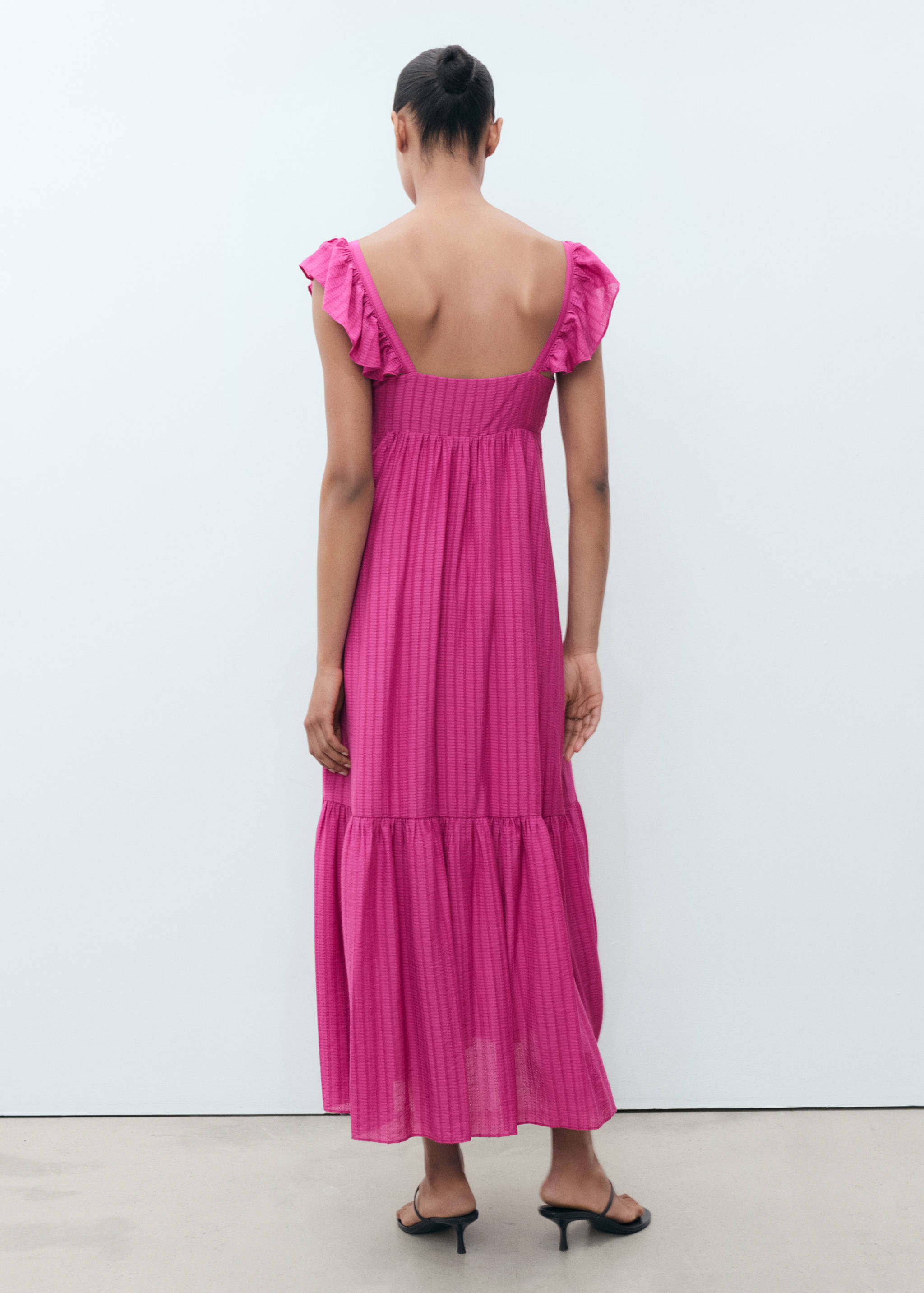 Vestido largo escote volante - Reverso del artículo