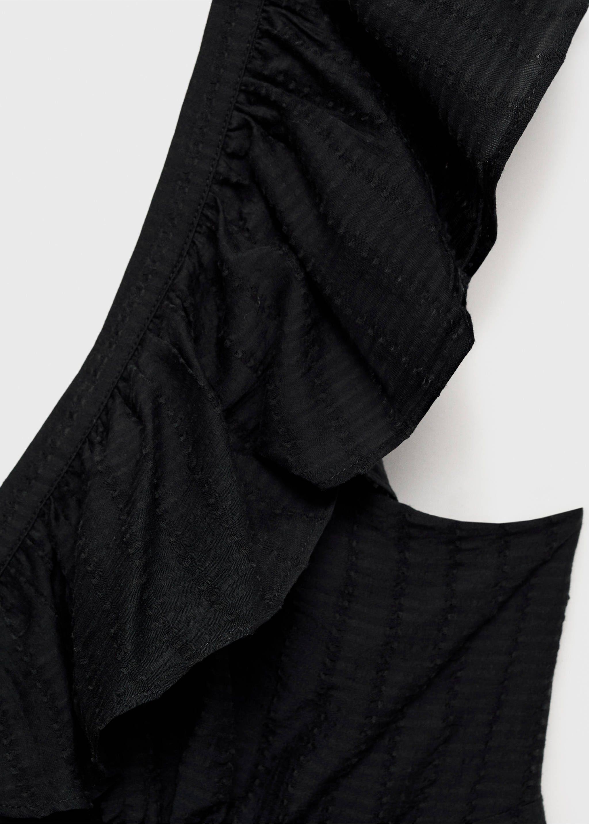 Vestido largo escote volante - Detalle del artículo 0, Negro. Ref: 17061154-00.