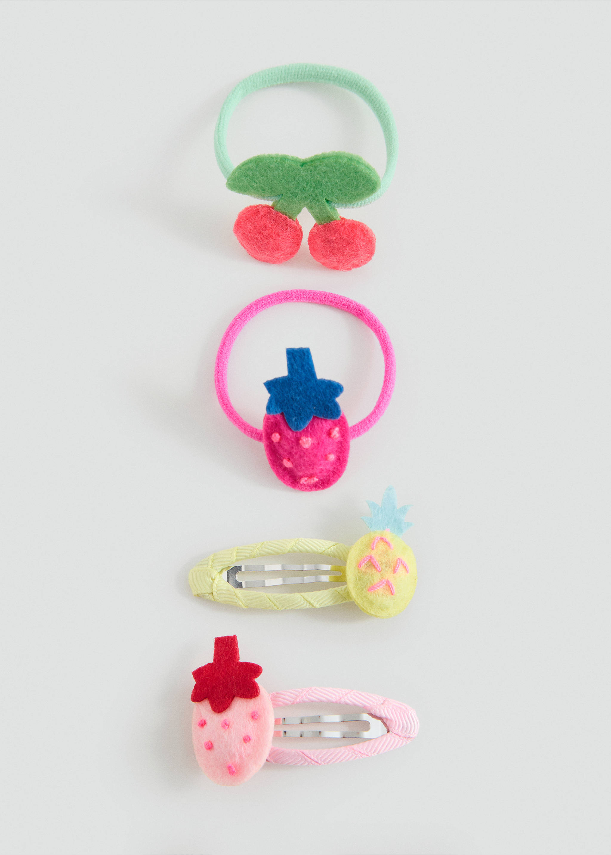 Pack mit Haarklammern  und Haargummis - Artikel ohne Model, Rosa. Ref: 17061159-00.