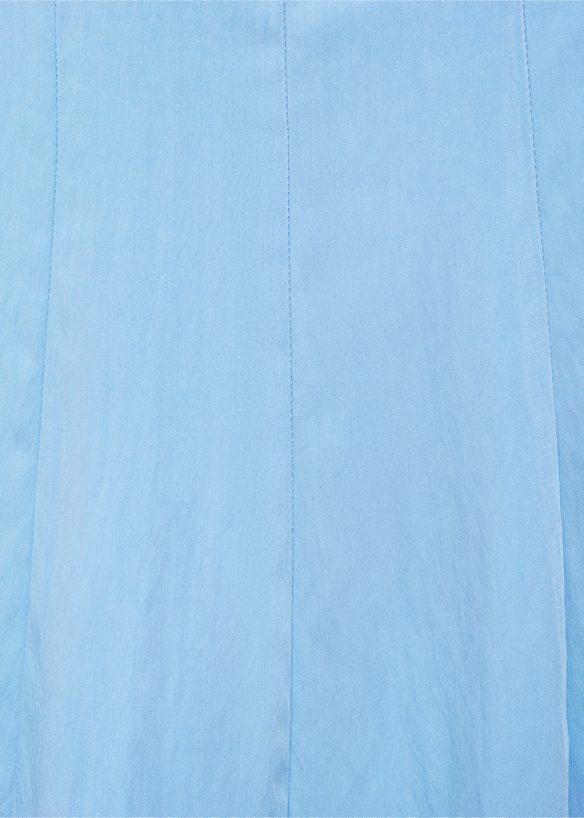 Boat-neck dress with pleats - Details of the article 8, Blue. Ref: 17061169-00.