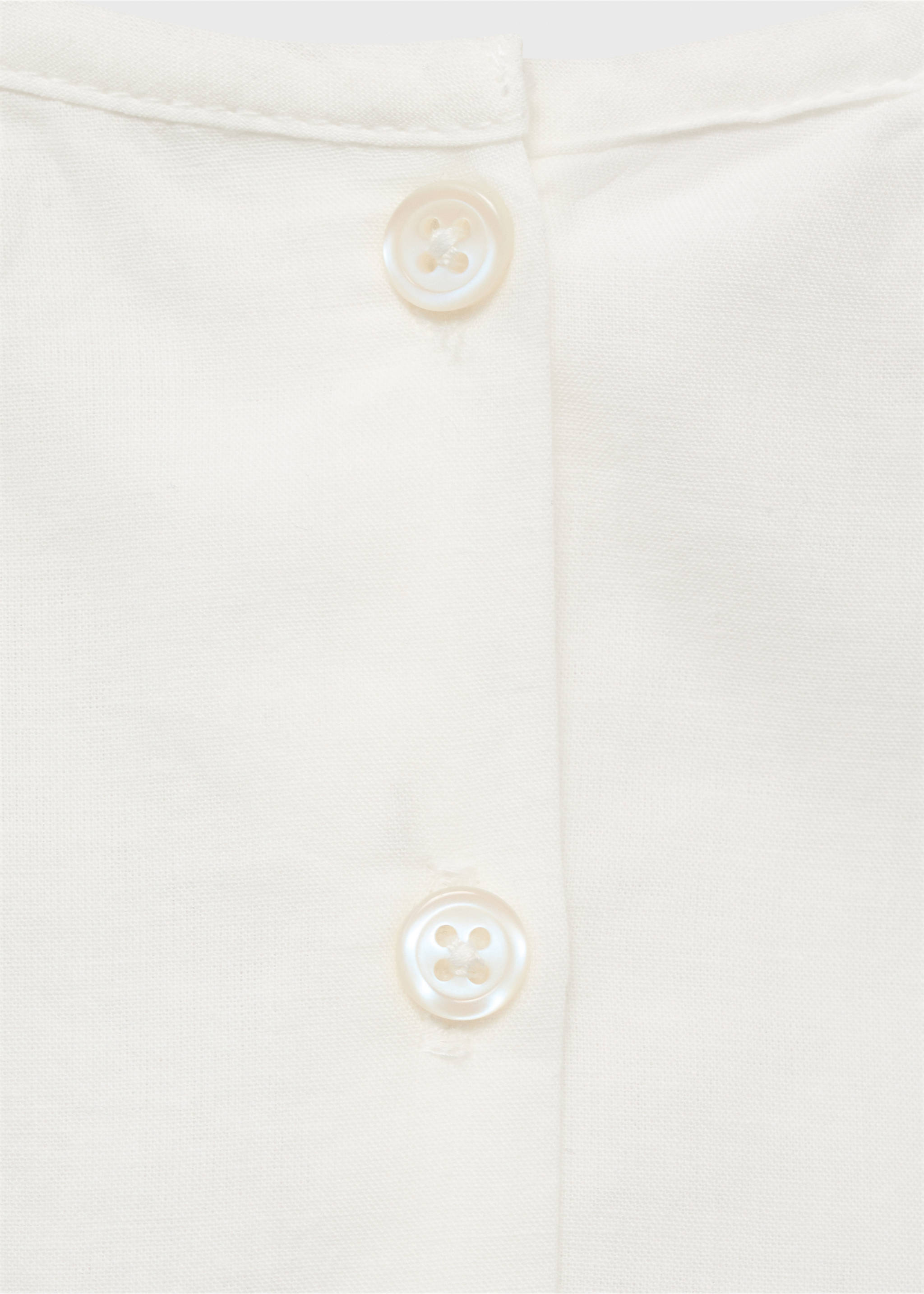 Bomullsblus med broderier - Detaljer om artikeln 0, Benvit. Ref: 17061170-00.