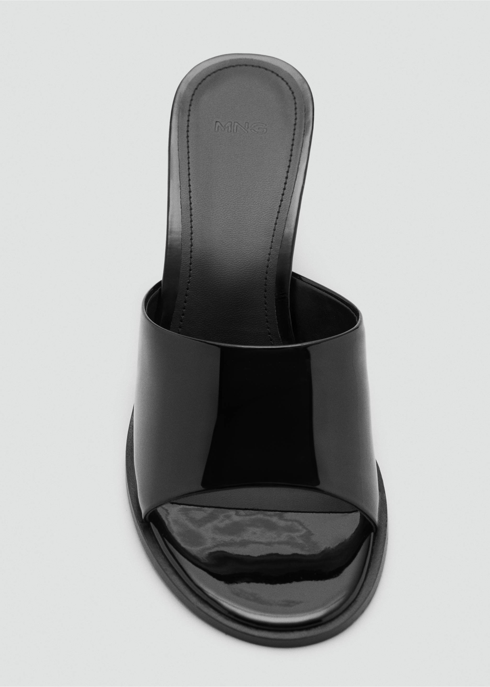 Patent leather high-heeled sandals - Details of the article 3, Black. Ref: 17061171-00.