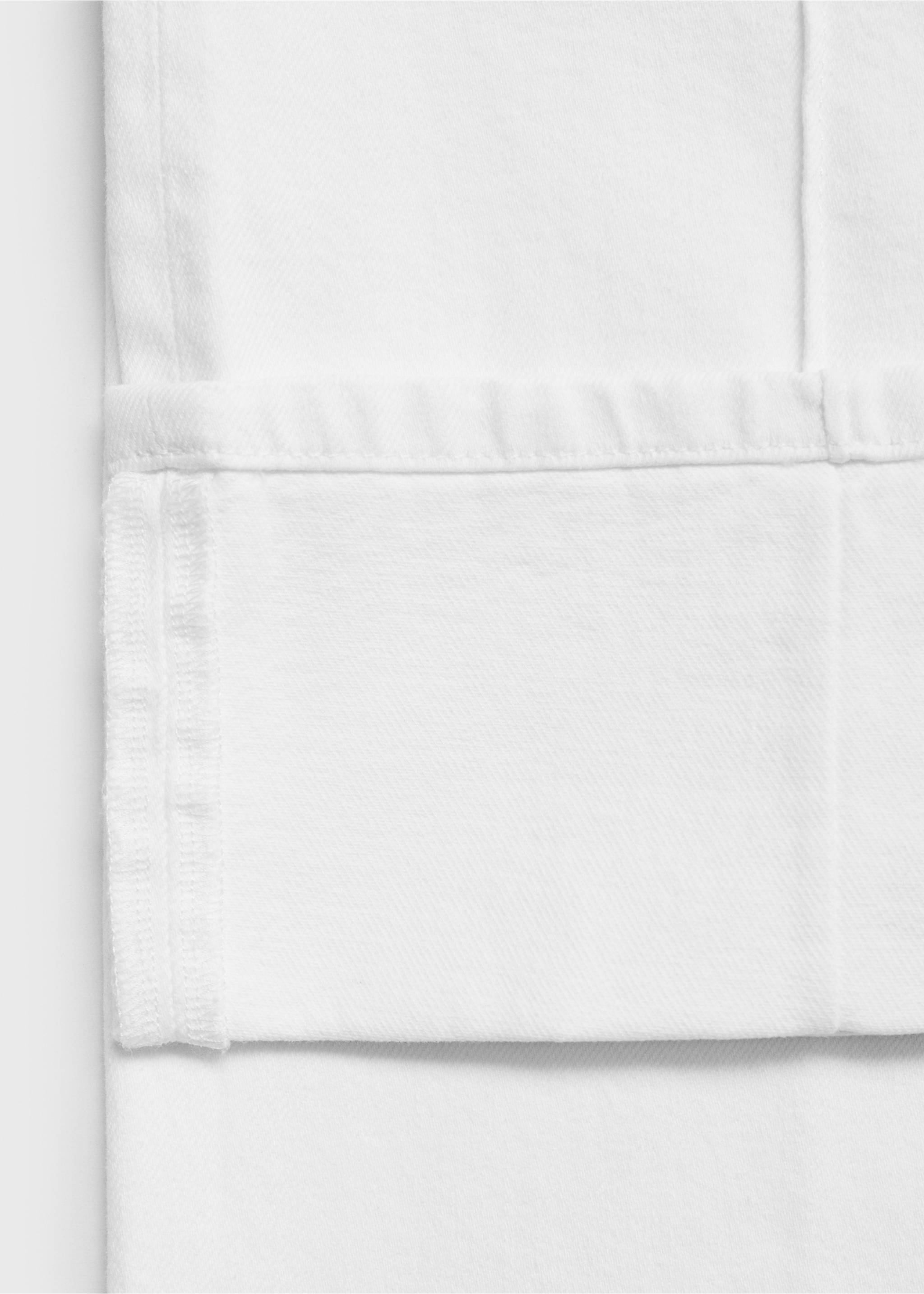 Wide leg cropped jeans with turned-up hem - Details of the article 0, White. Ref: 17061174-00.