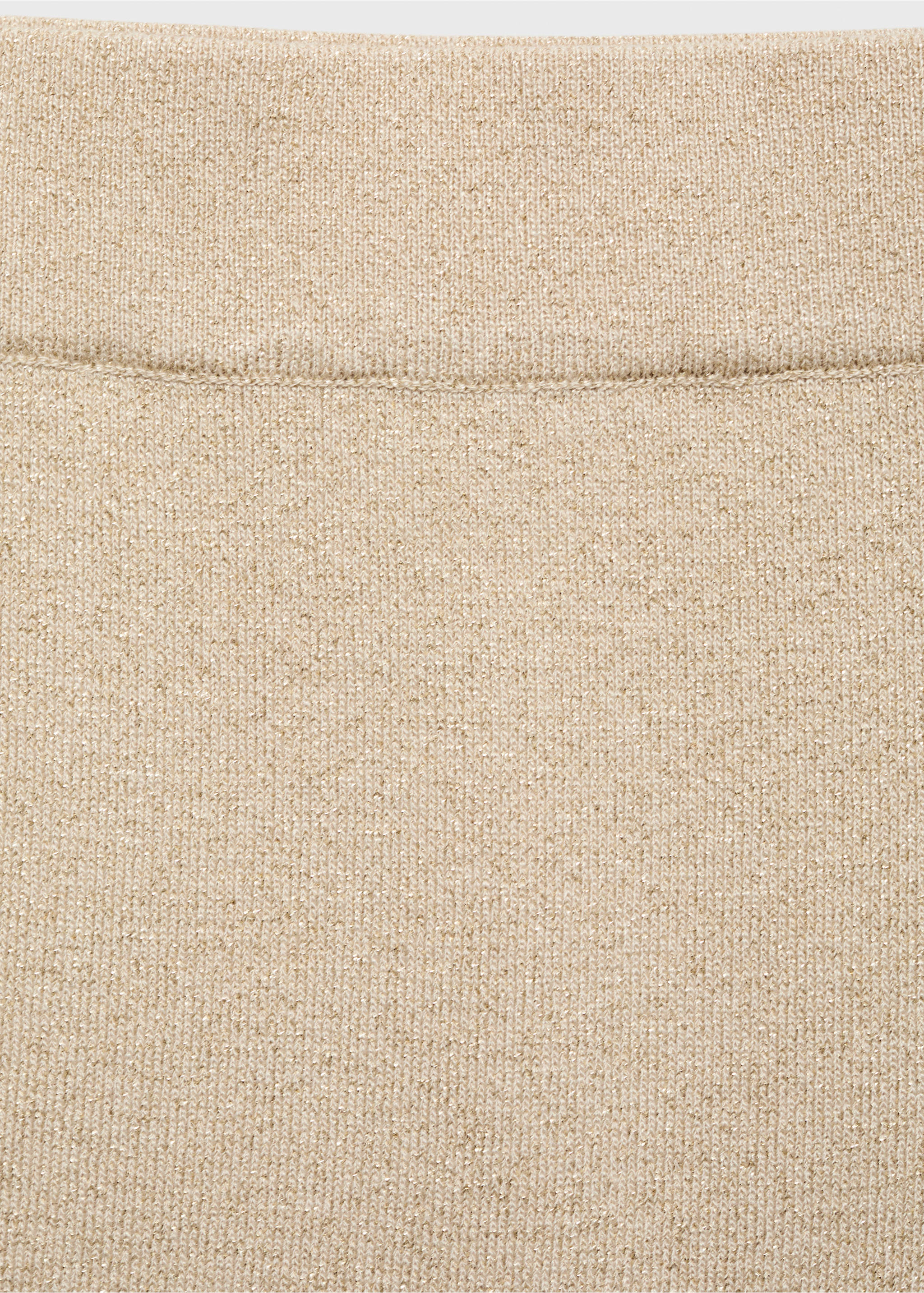Asymmetrical lurex skirt - Details of the article 8, Gold. Ref: 17061175-00.