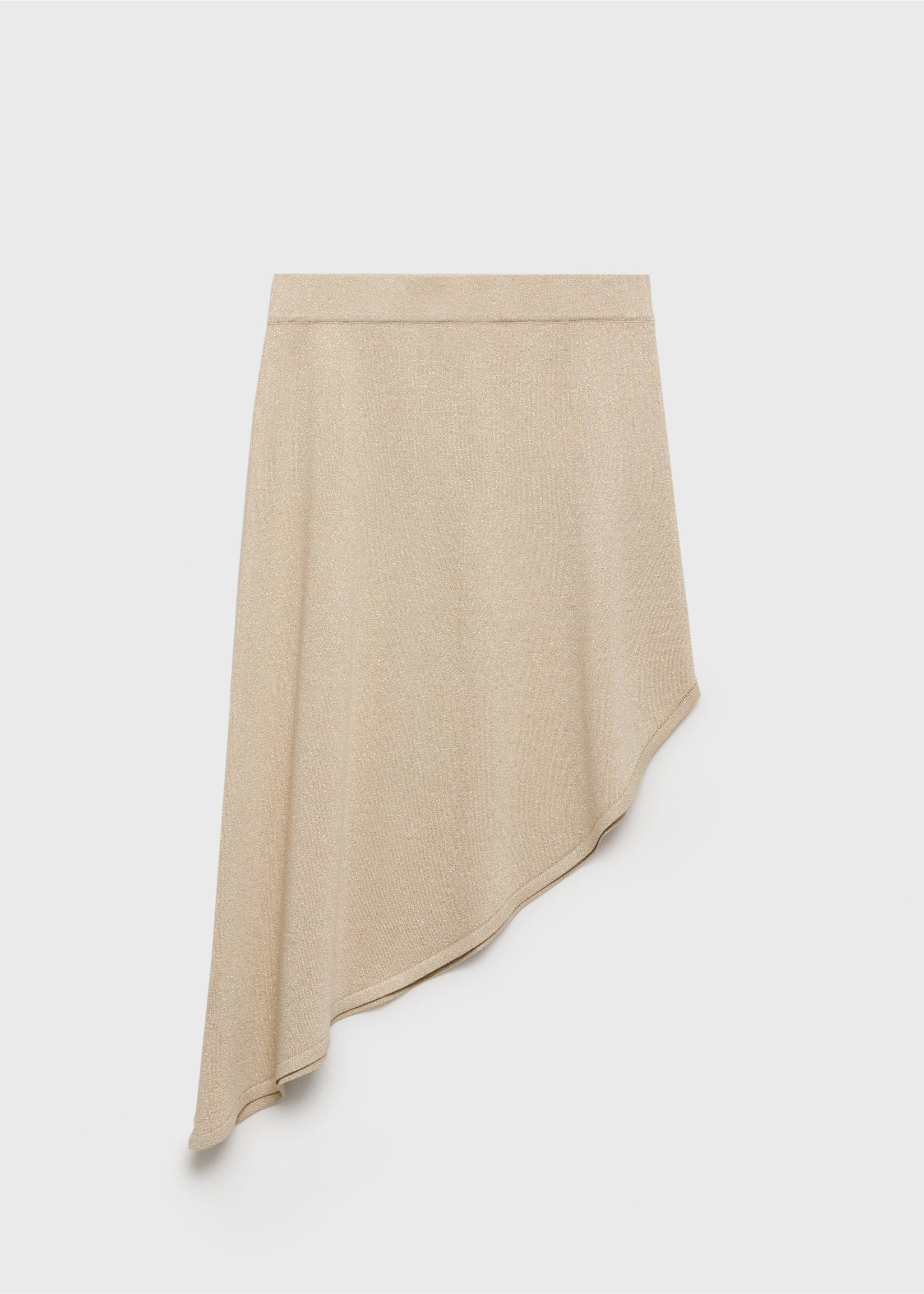 Asymmetrical lurex skirt - Article without model, Gold. Ref: 17061175-00.