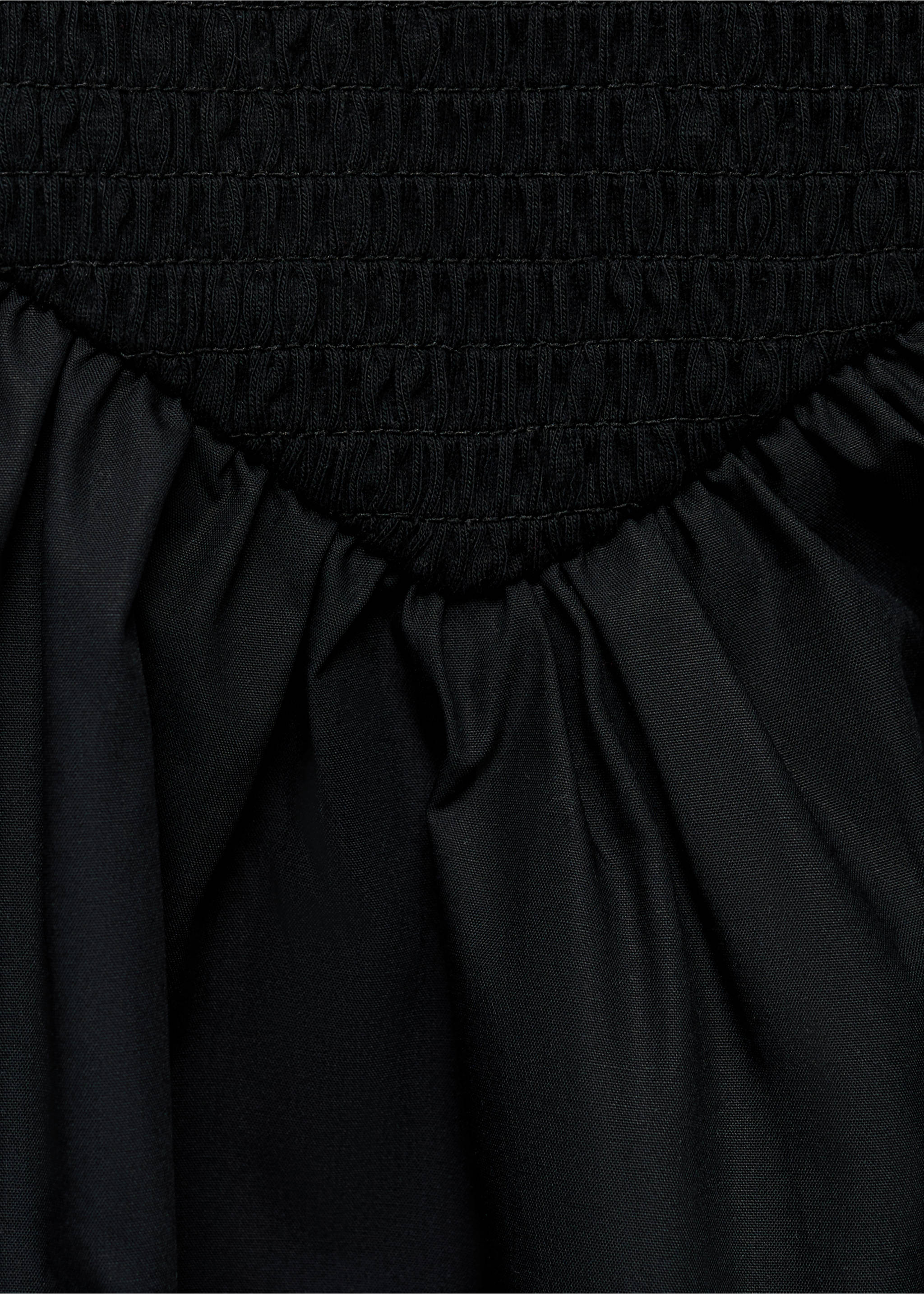 Combined gathered dress - Details of the article 0, Black. Ref: 17061178-00.