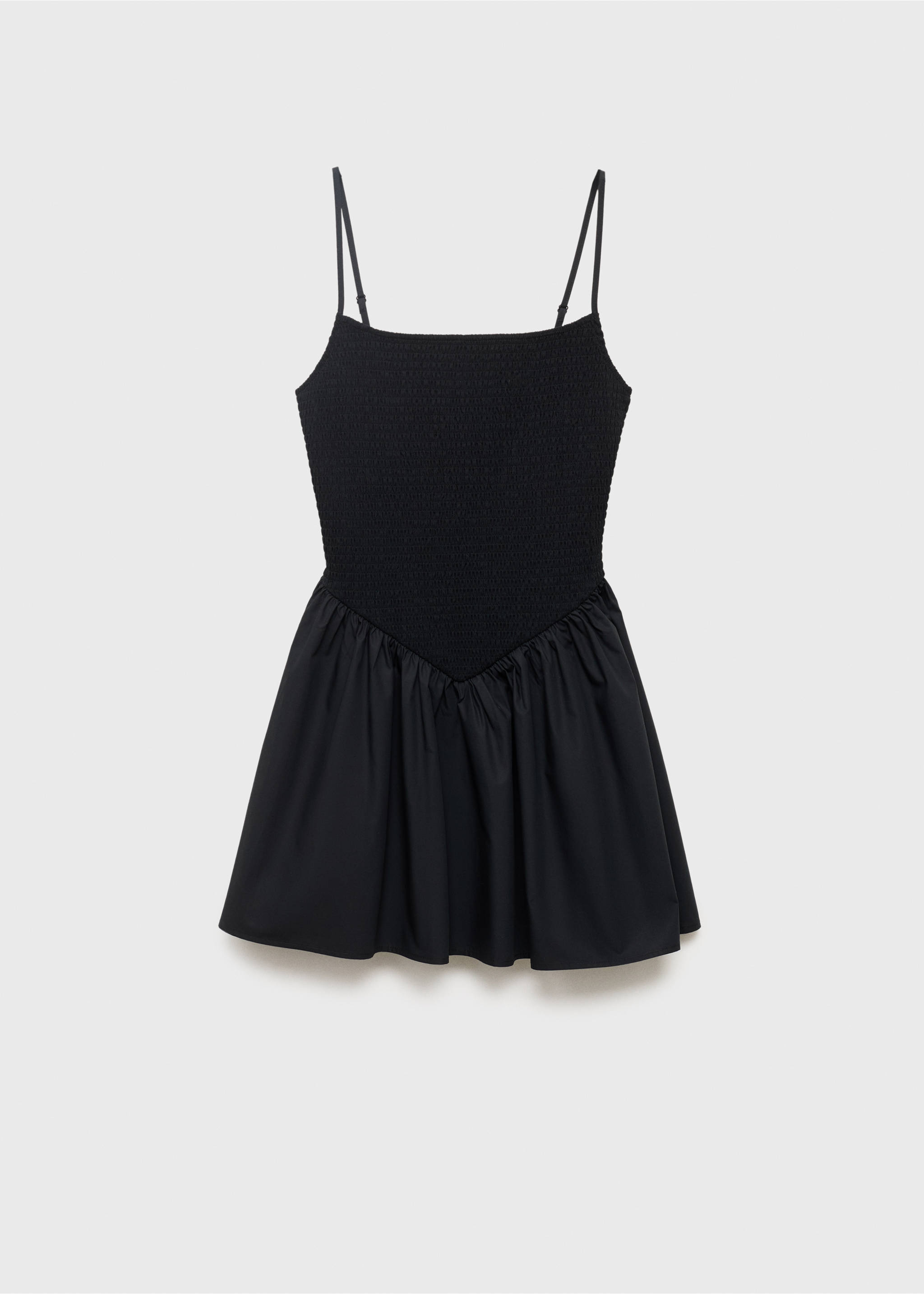 Combined gathered dress - Article without model, Black. Ref: 17061178-00.