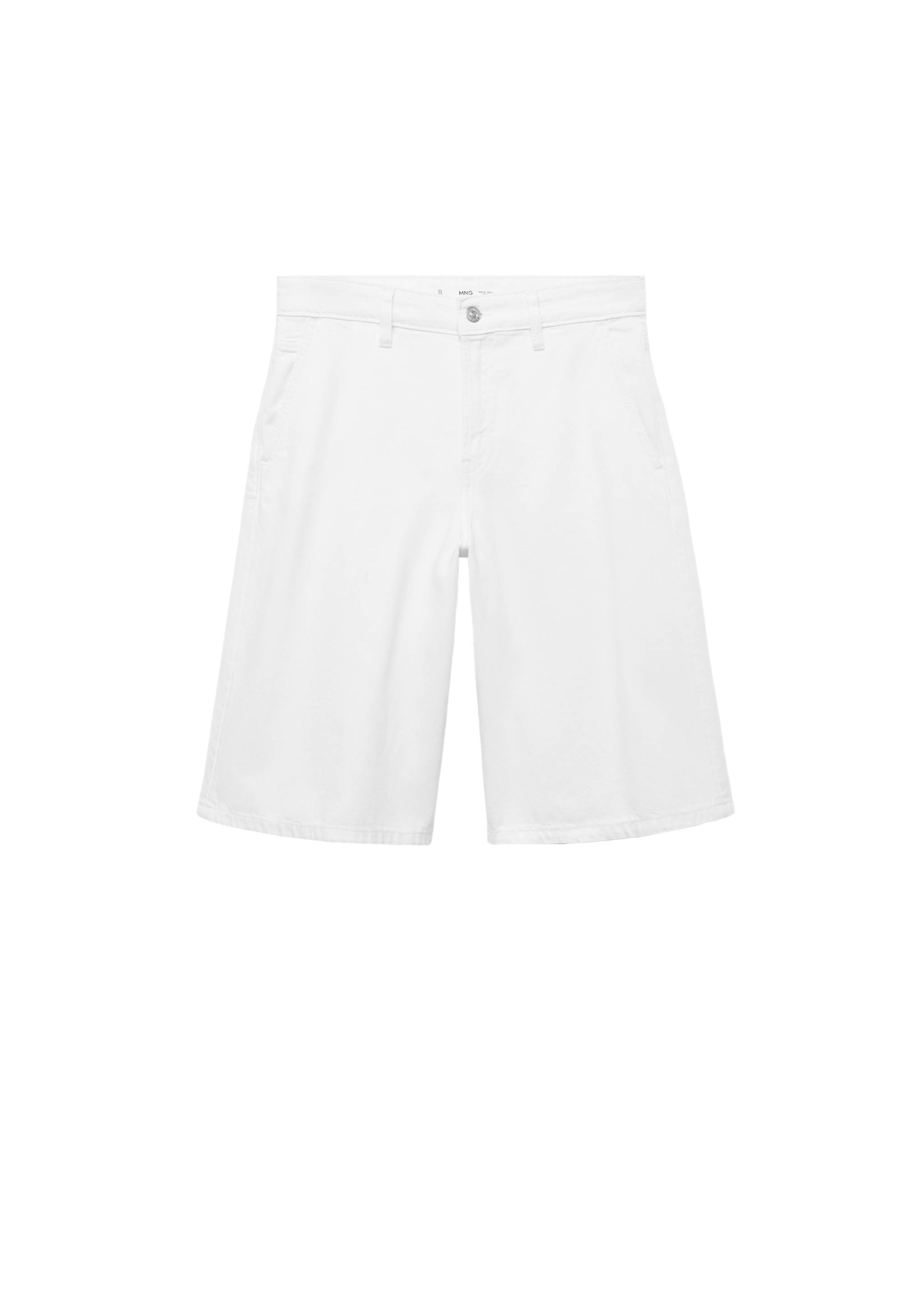 Džínové bermudy jorts se středně vysokým pasem - Detail zboží 7