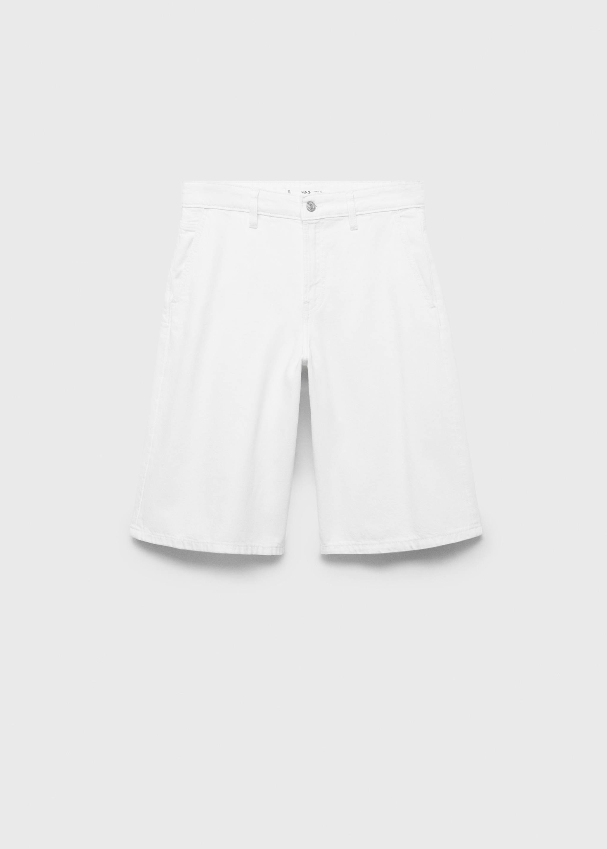 Mid-rise denim bermuda jorts - Article without model