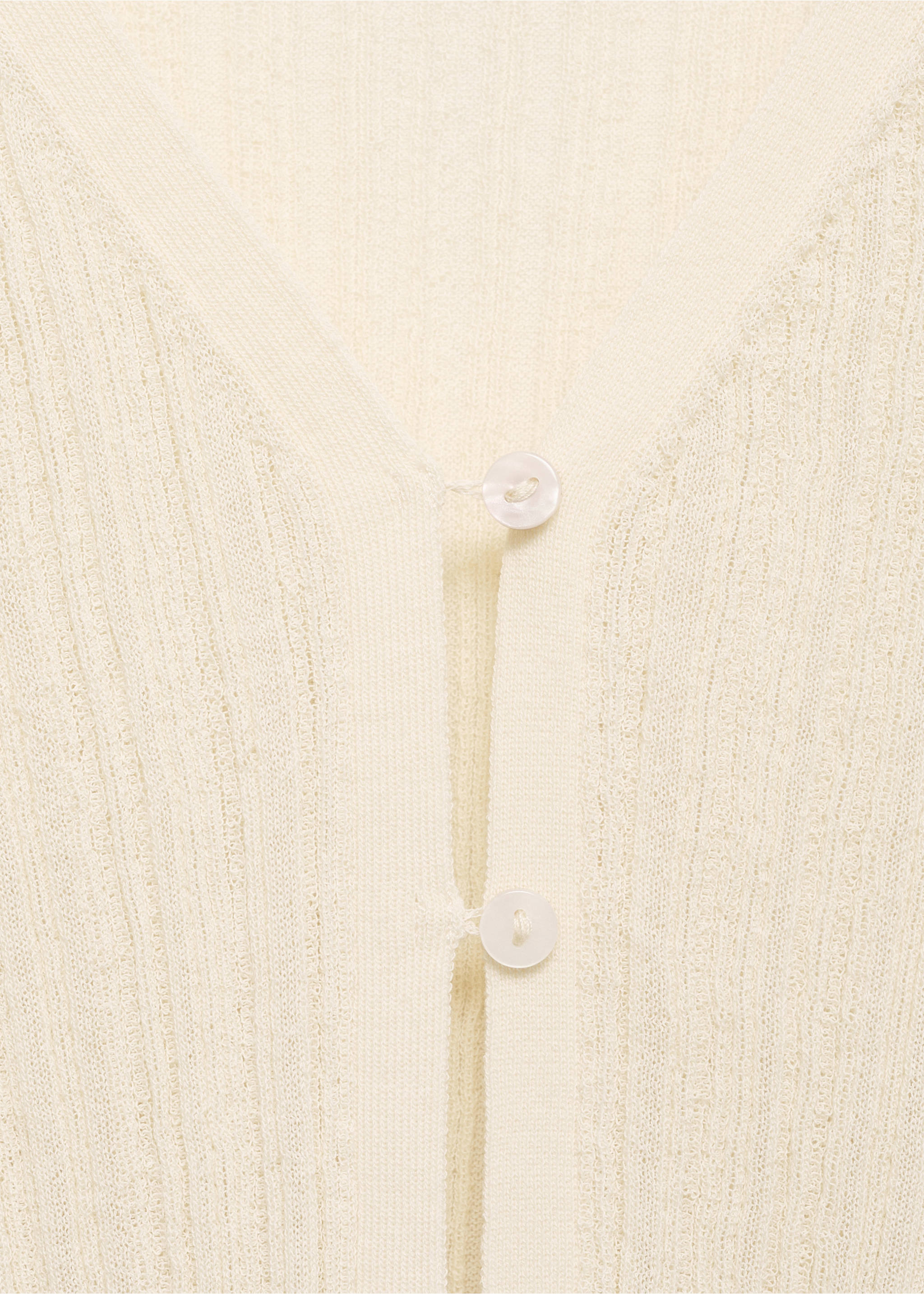 Contrast trim cardigan - Details of the article 0, Ecru. Ref: 17061182-00.