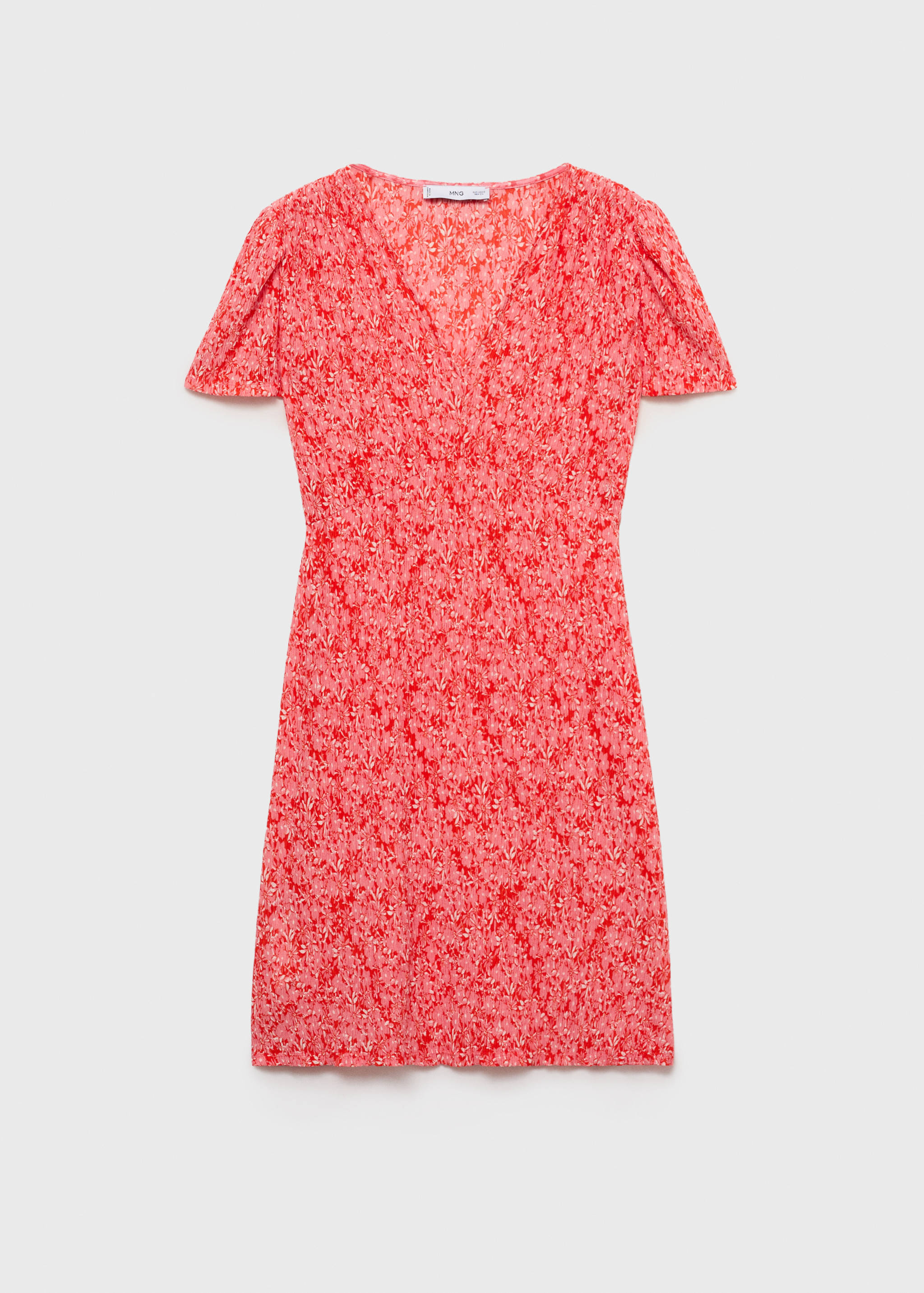 Bedrucktes Kleid mit V-Ausschnitt - Artikel ohne Model