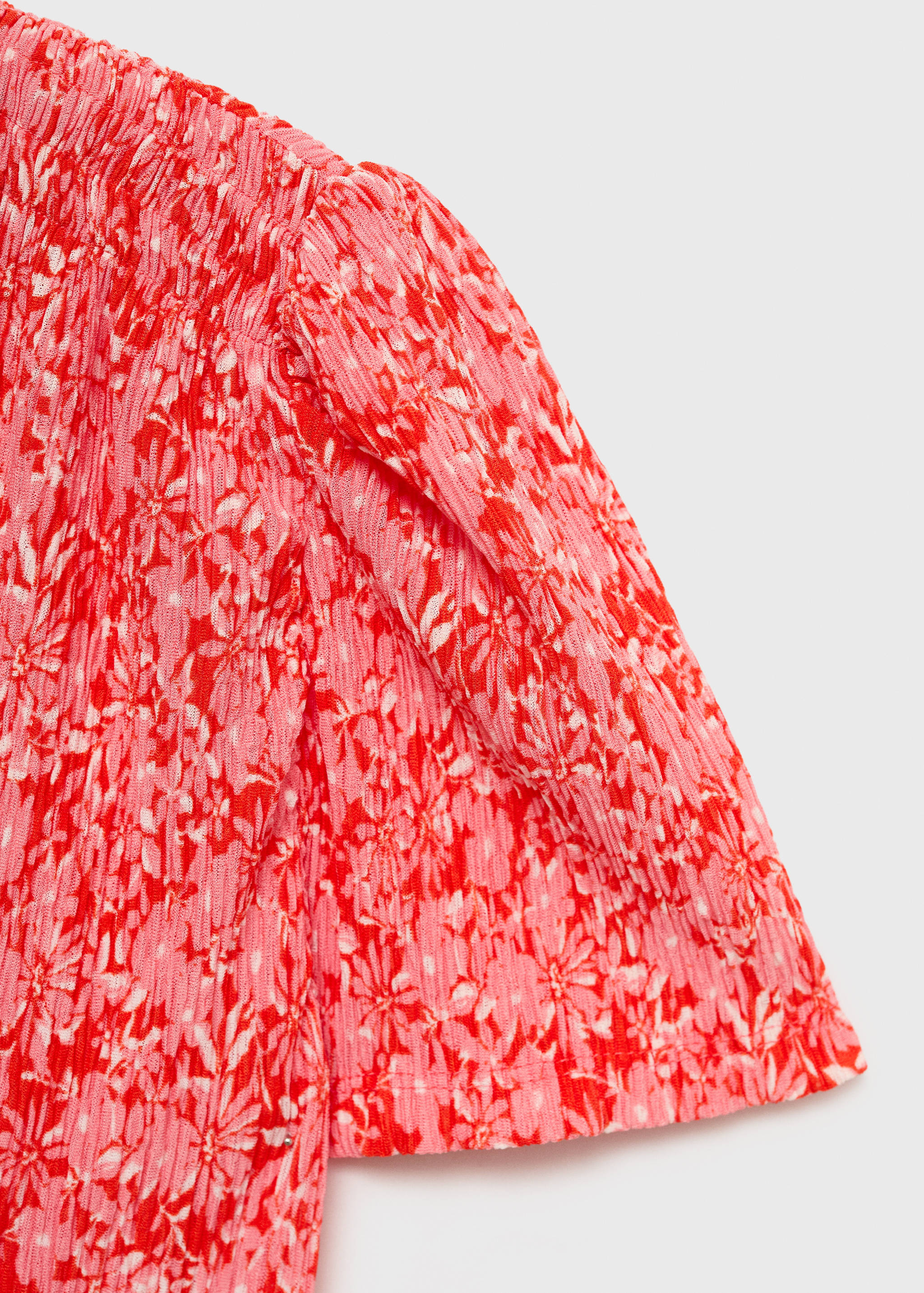 Bedrucktes Kleid mit V-Ausschnitt - Detail des Artikels 0