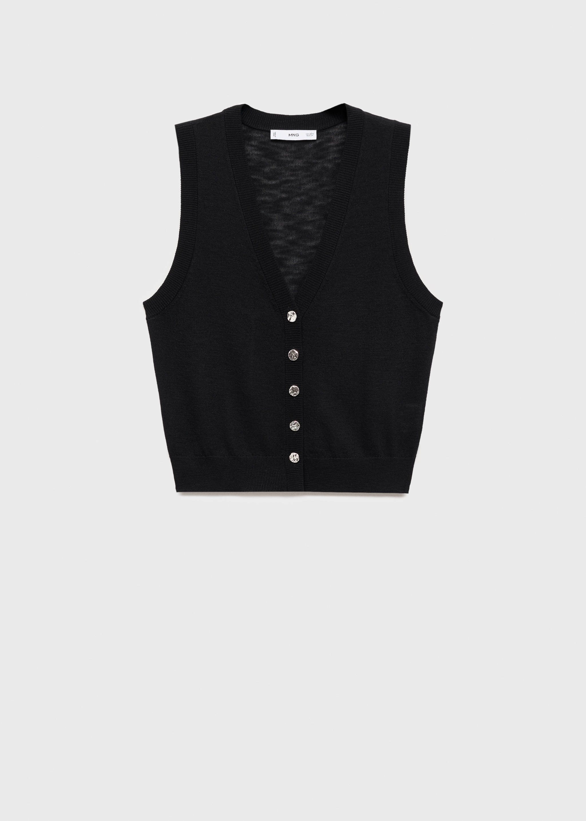 Fine-knit waistcoat with buttons - Article without model