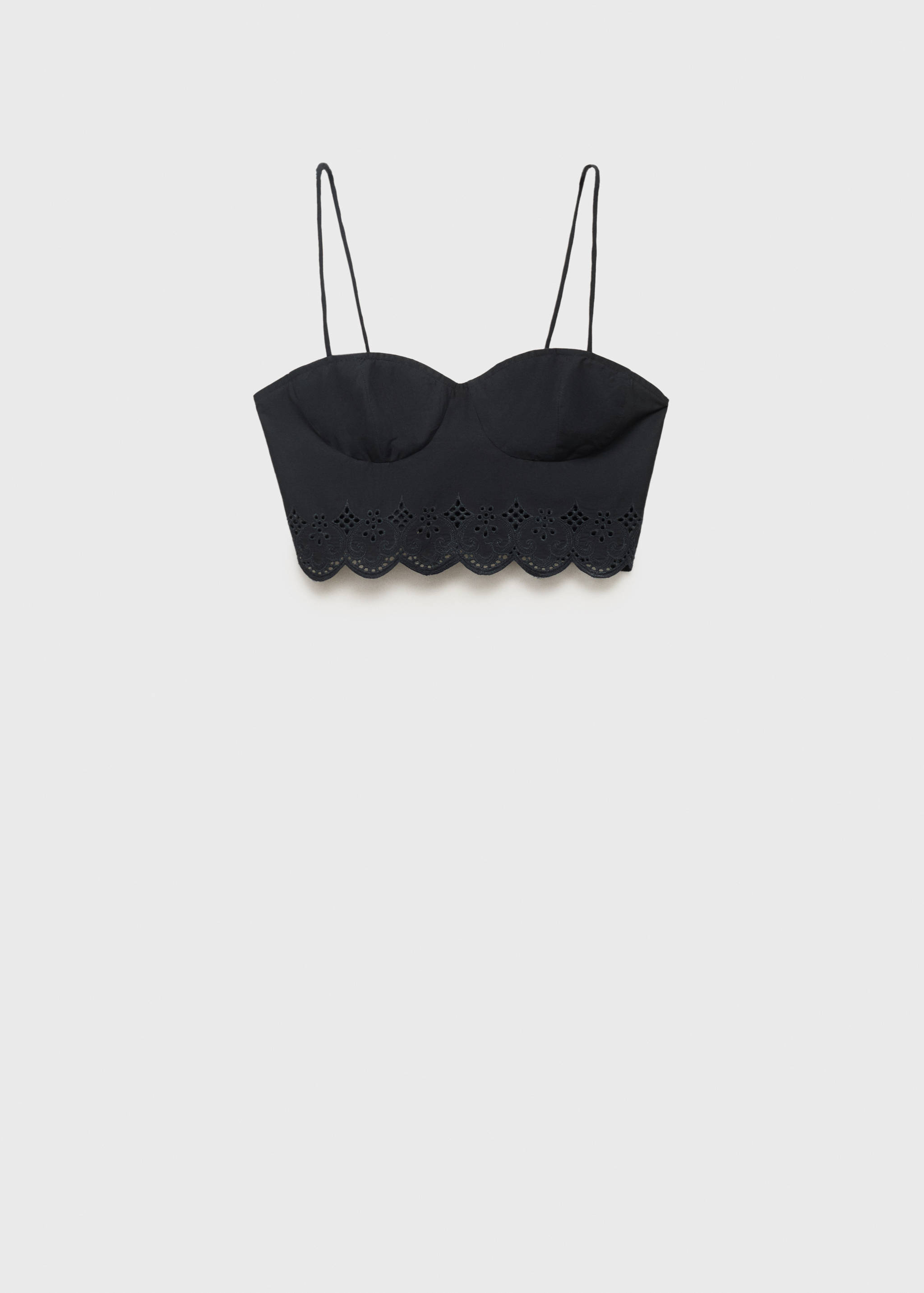 Geborduurde crop top - Artikel zonder model