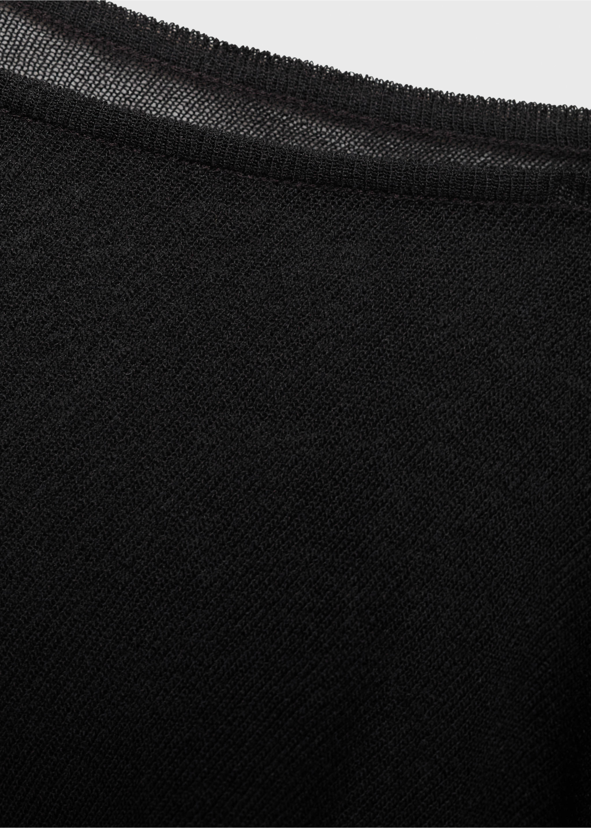 Asymmetrical knitted cape - Details of the article 0, Black. Ref: 17061188-00.