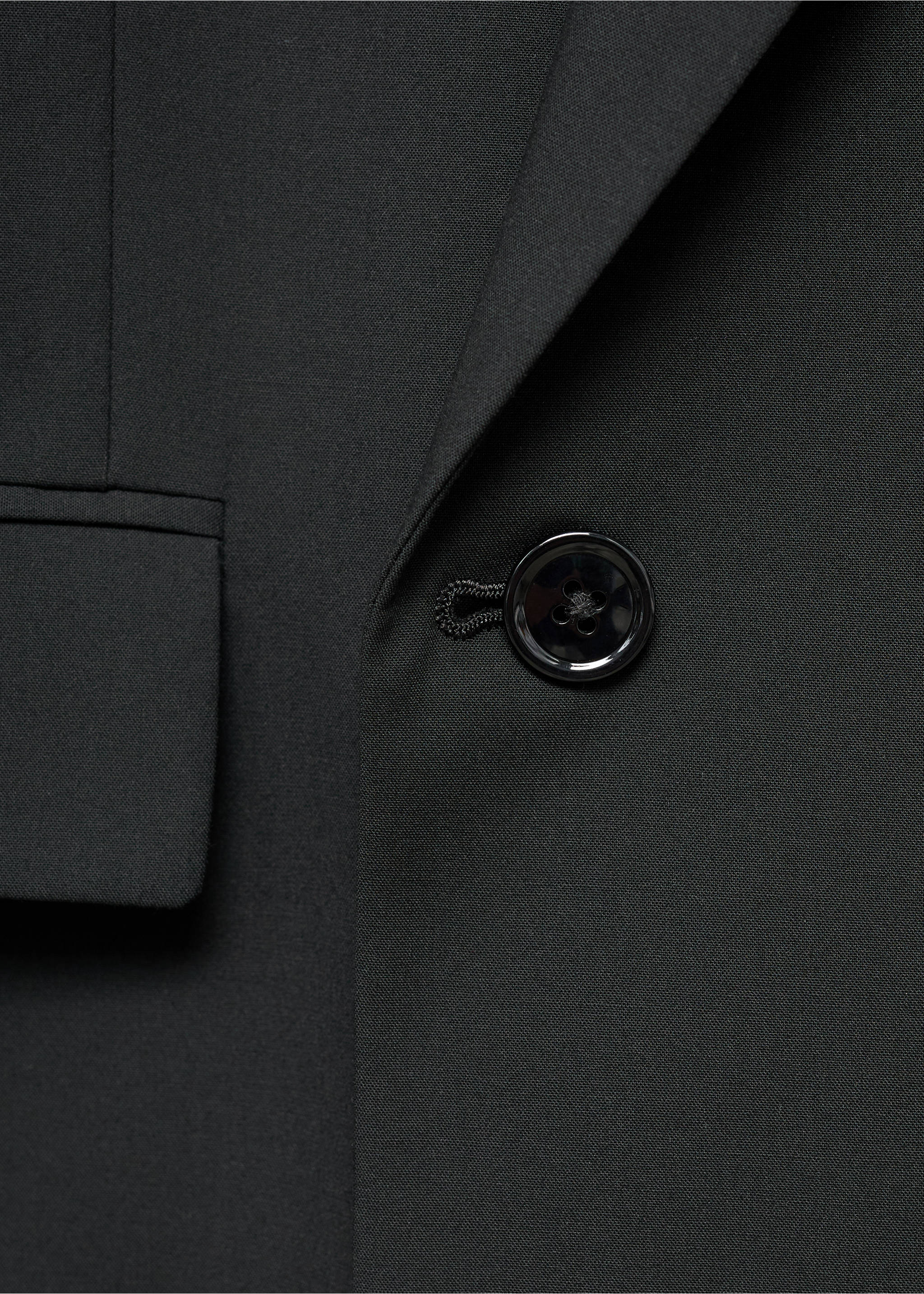 Boston regular-fit double-breasted suit jacket - Details of the article 8, Black. Ref: 17061189-00.