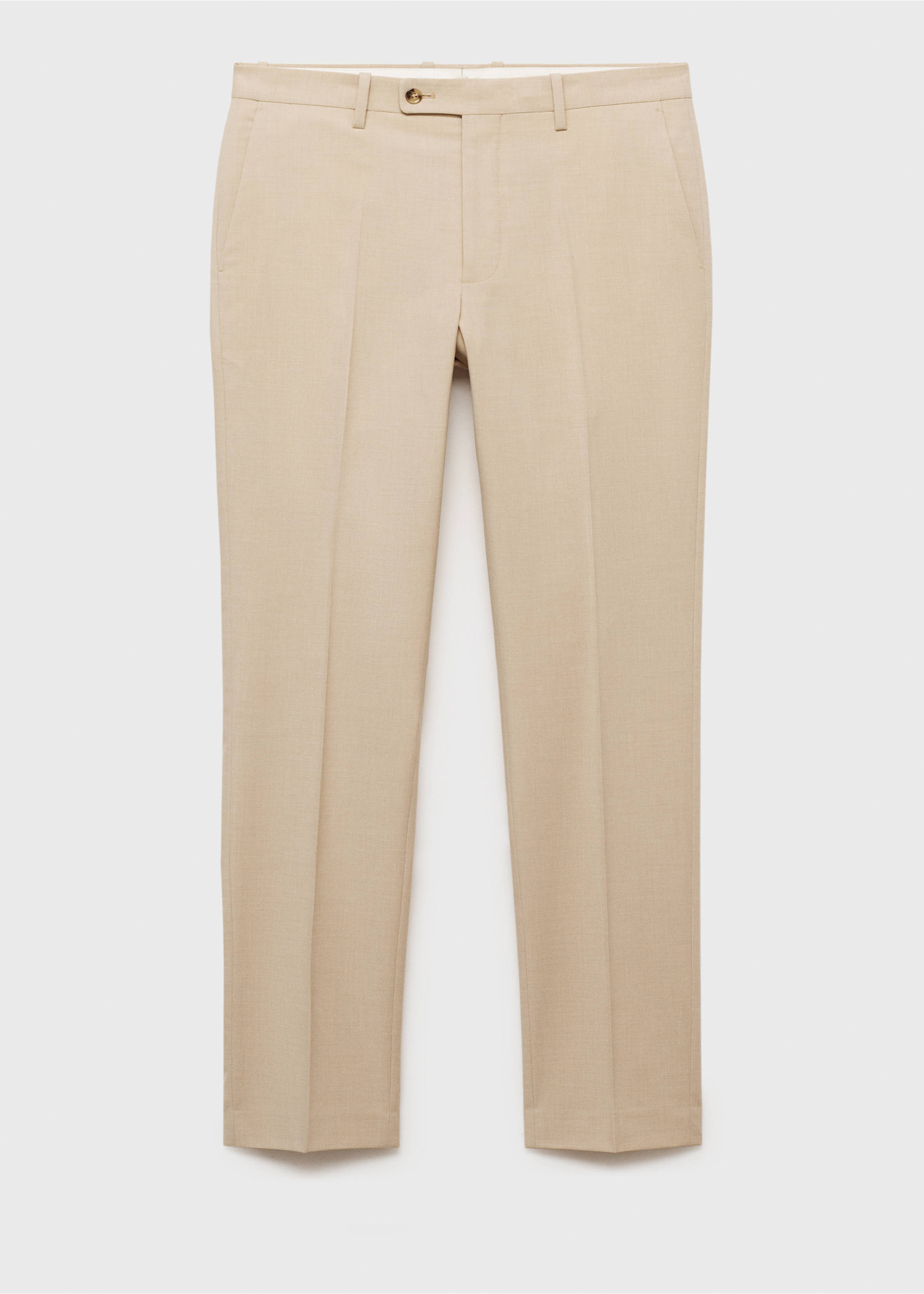 Milan slim-fit suit trousers - Article without model, Beige. Ref: 17061190-00.