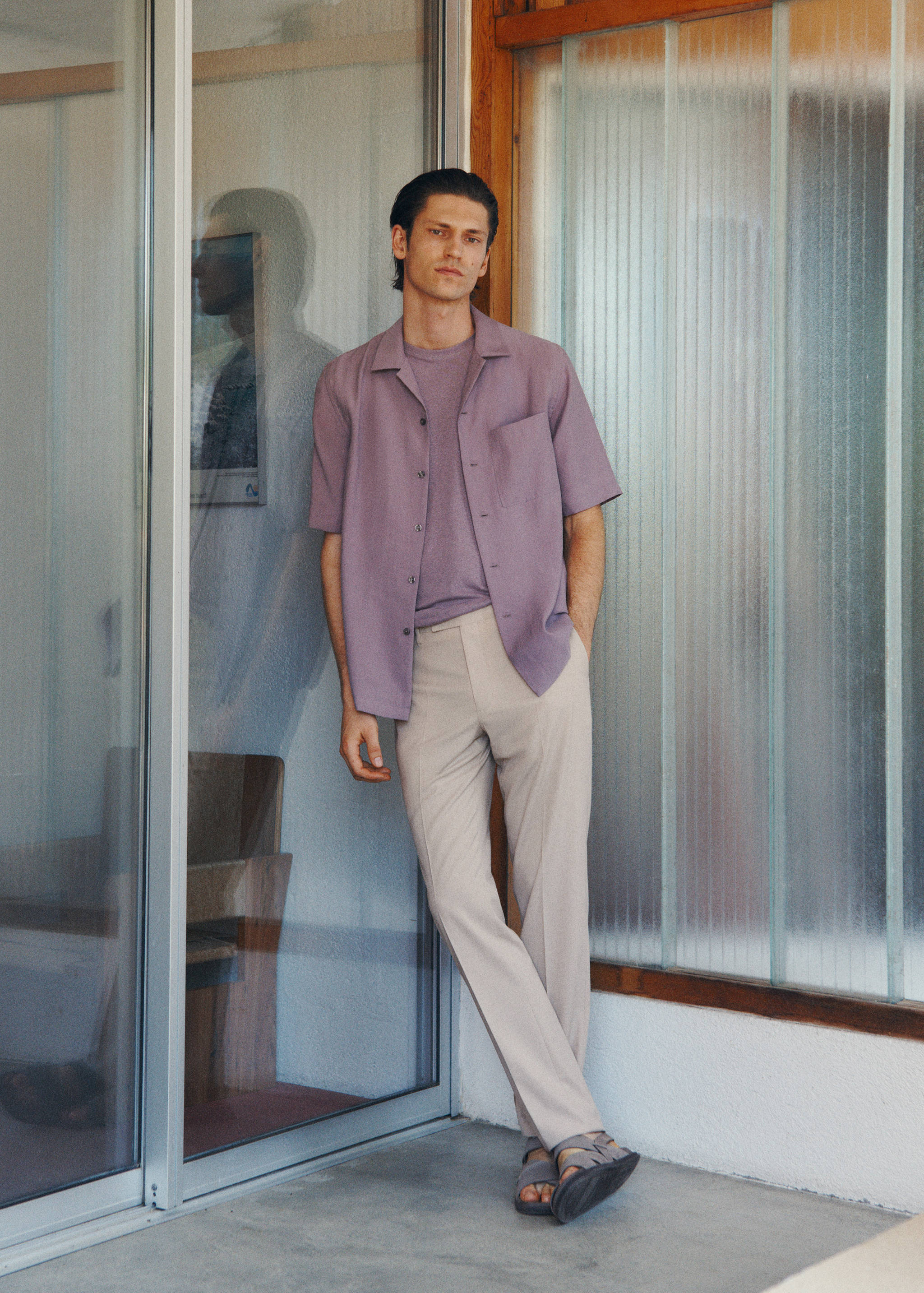 Milan slim-fit suit trousers - Details of the article 5