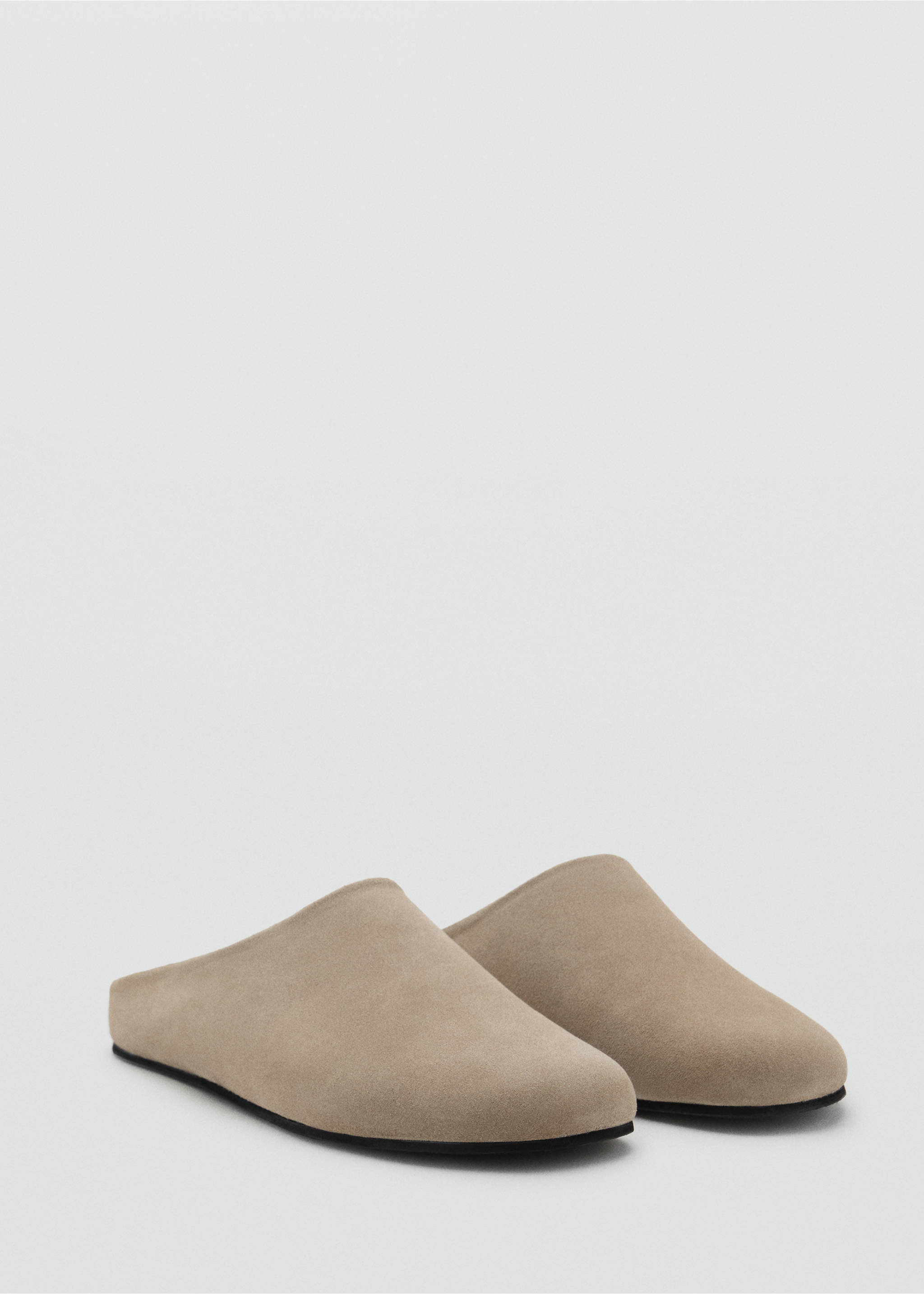 Suede leather clogs - Medium plane, Sand. Ref: 17061193-00.