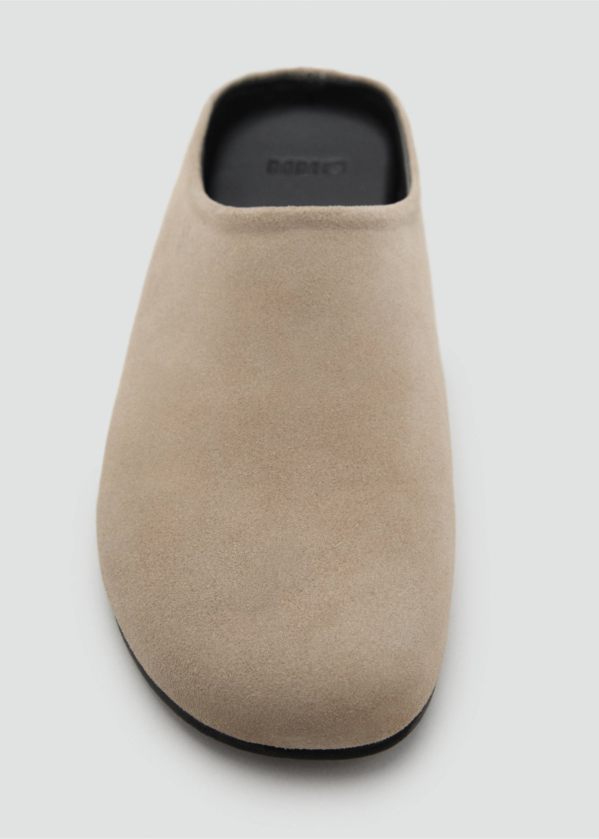 Suede leather clogs - Details of the article 3, Sand. Ref: 17061193-00.