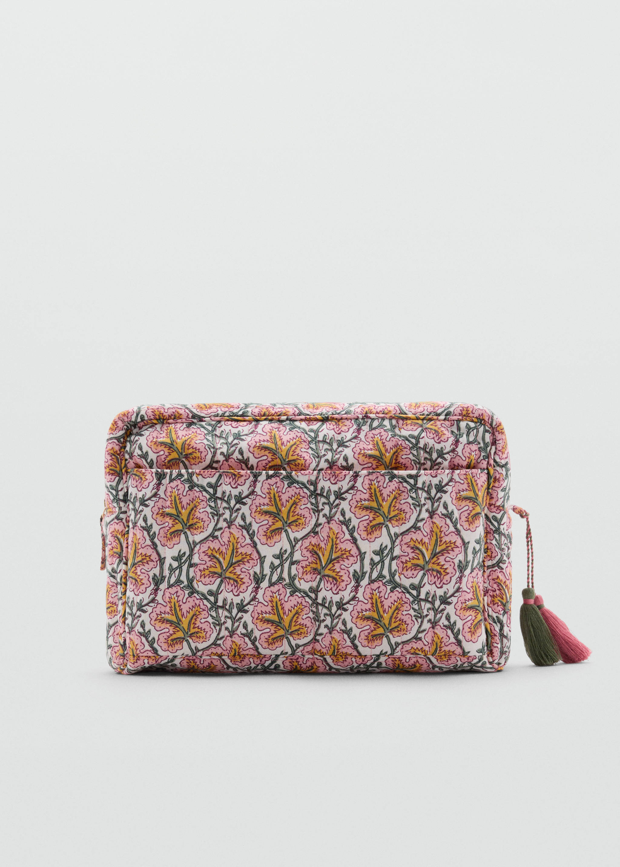 Trousse de toilette en coton imprimé à fleurs - Article sans modèle