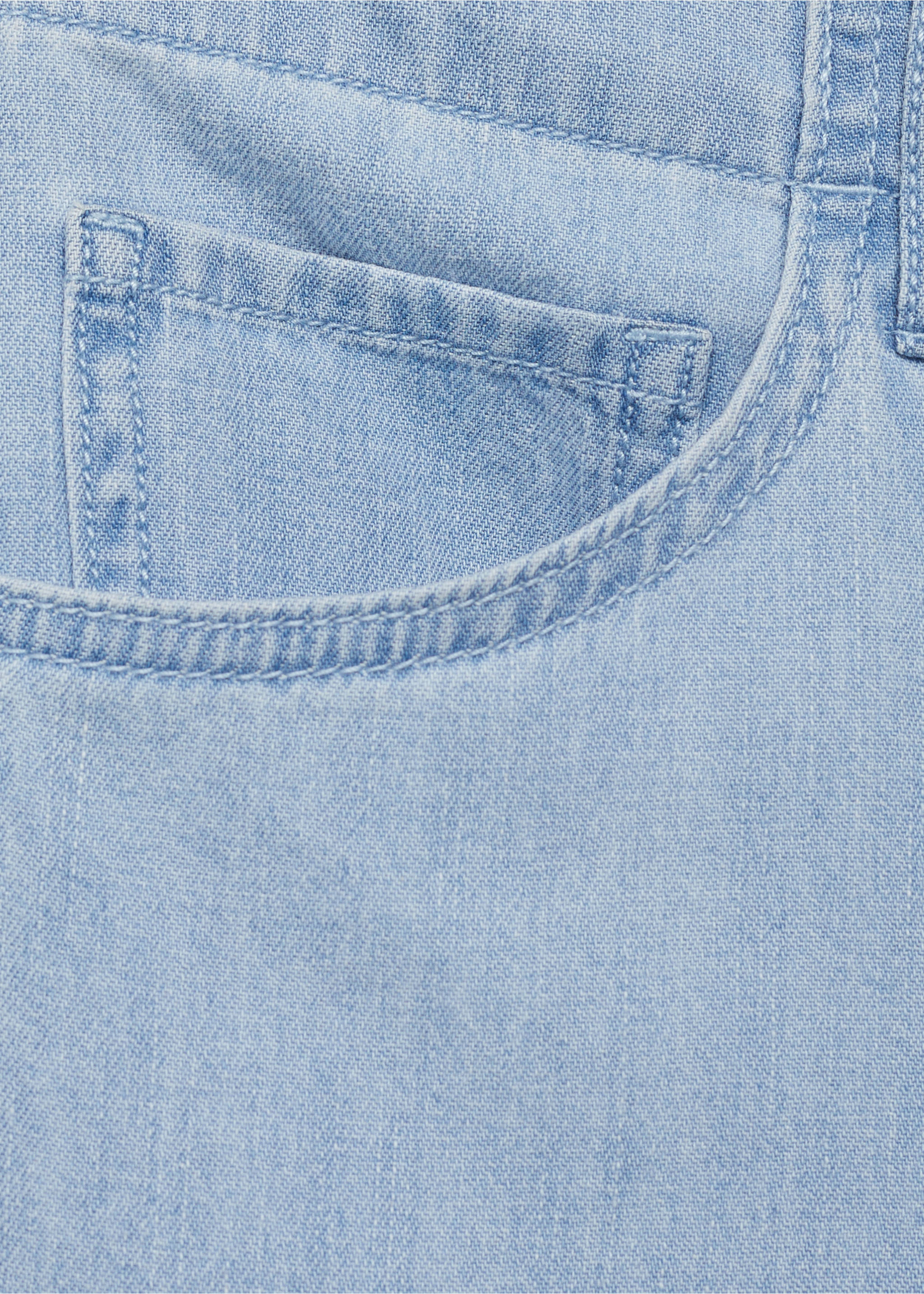 Mid-rise wide leg denim trousers - Details of the article 0, Light Blue. Ref: 17061205-00.