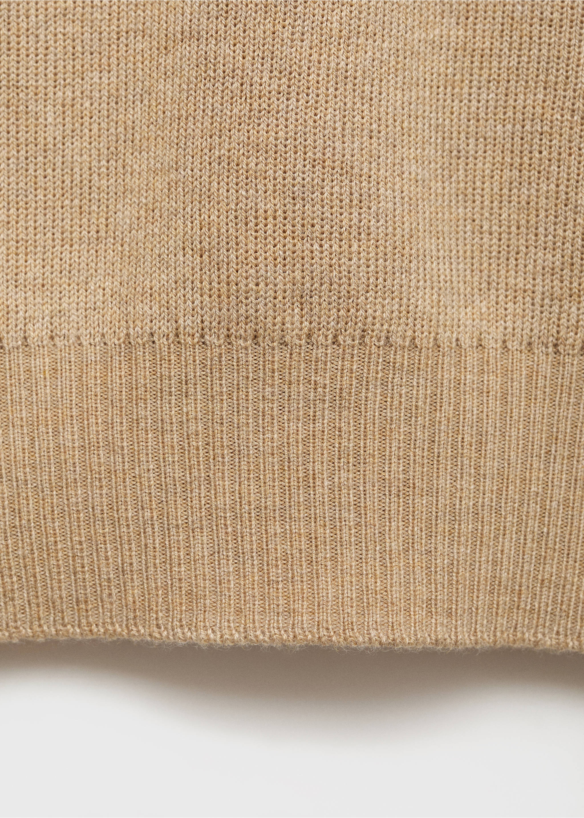 Short-sleeved fine-knit sweater - Details of the article 0, Ecru. Ref: 17061207-00.