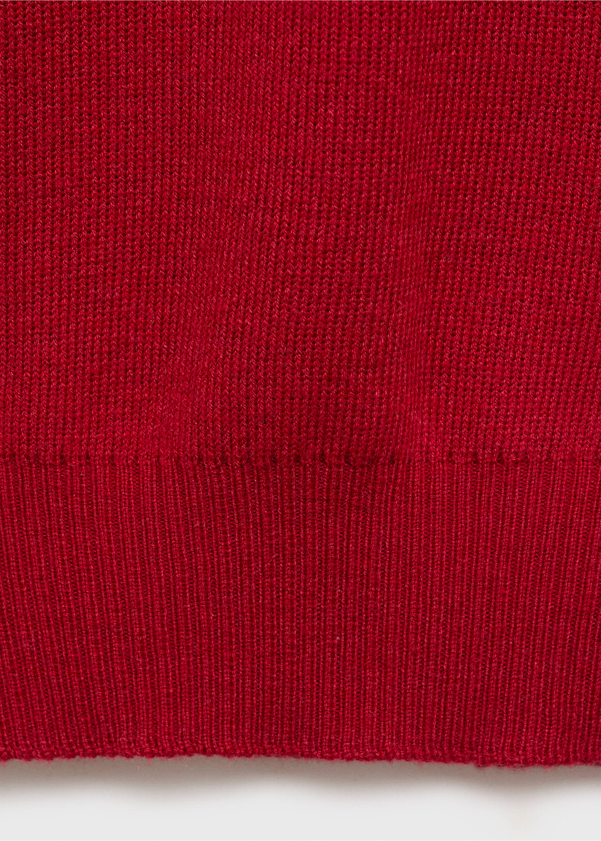 Short-sleeved fine-knit sweater - Details of the article 0, Red. Ref: 17061207-00.