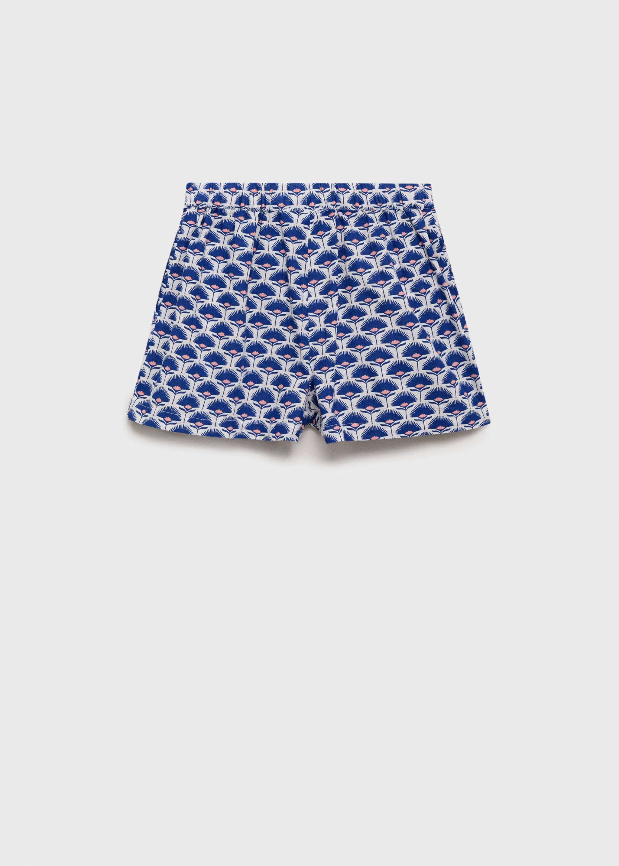 Gemusterte Leinenshorts - Rückseite des Artikels