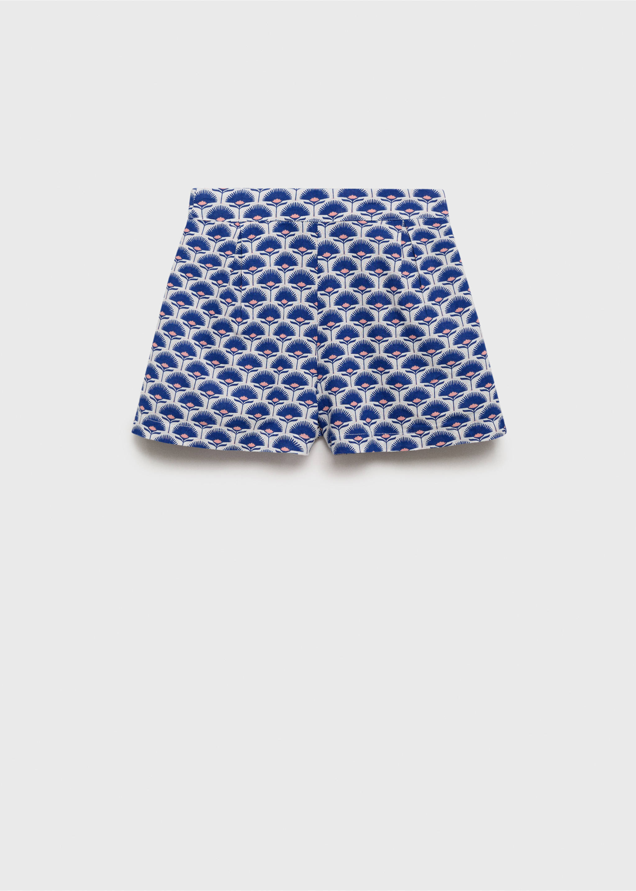 Gemusterte Leinenshorts - Artikel ohne Model, Blau. Ref: 17061209-00.