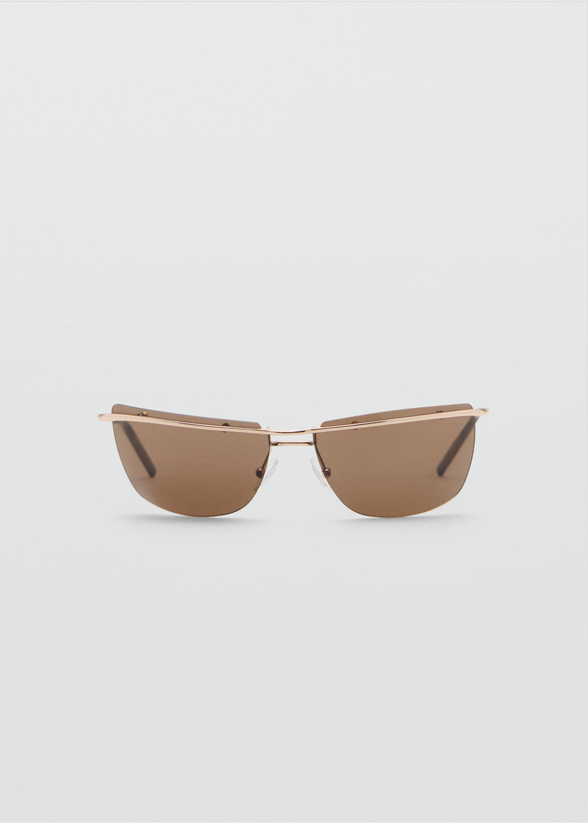 Randlose Sonnenbrille mit Metallbügel - Artikel ohne Model, Gold. Ref: 17061211-00.