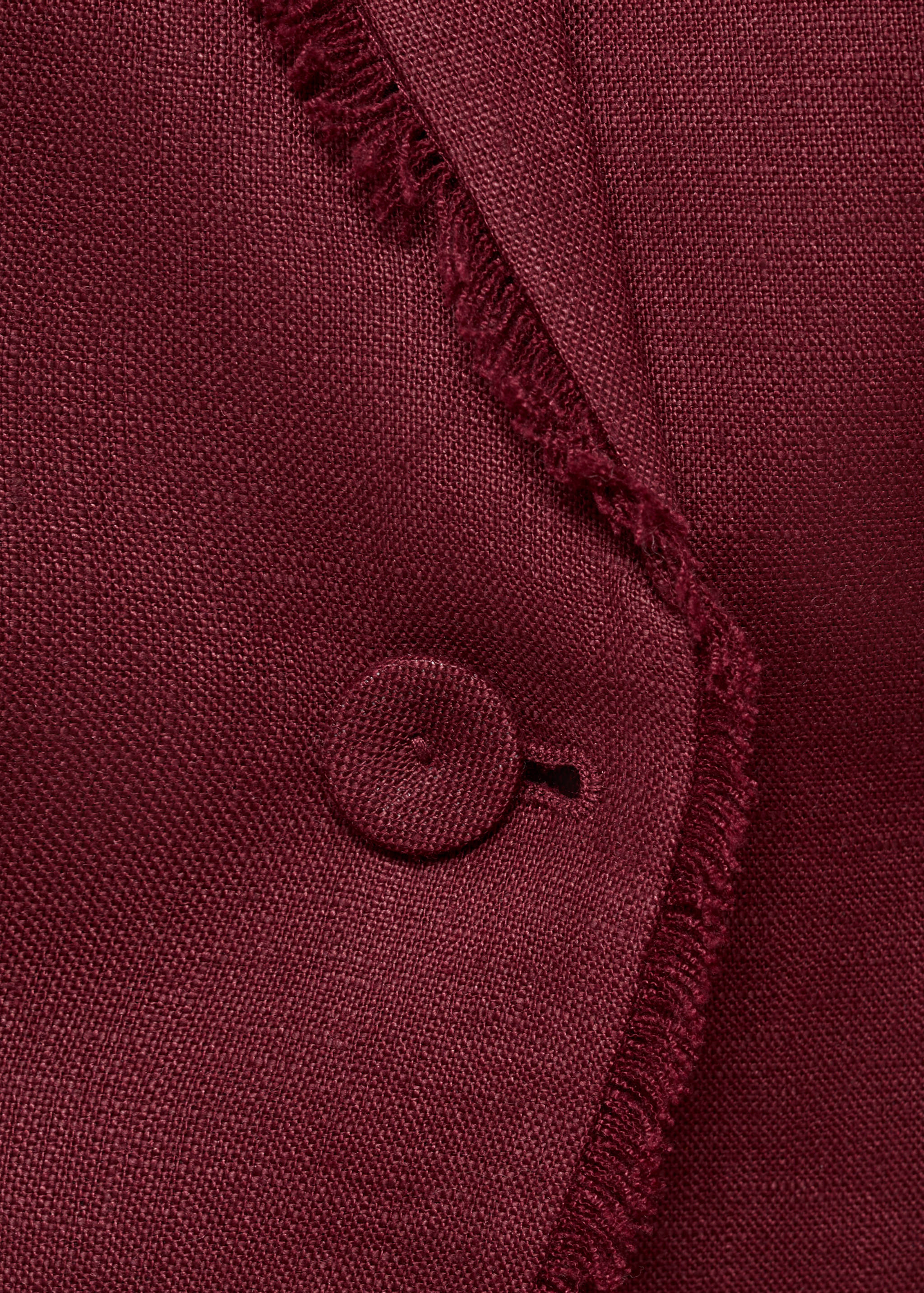 Linen suit jacket with frayed ends - Details of the article 0