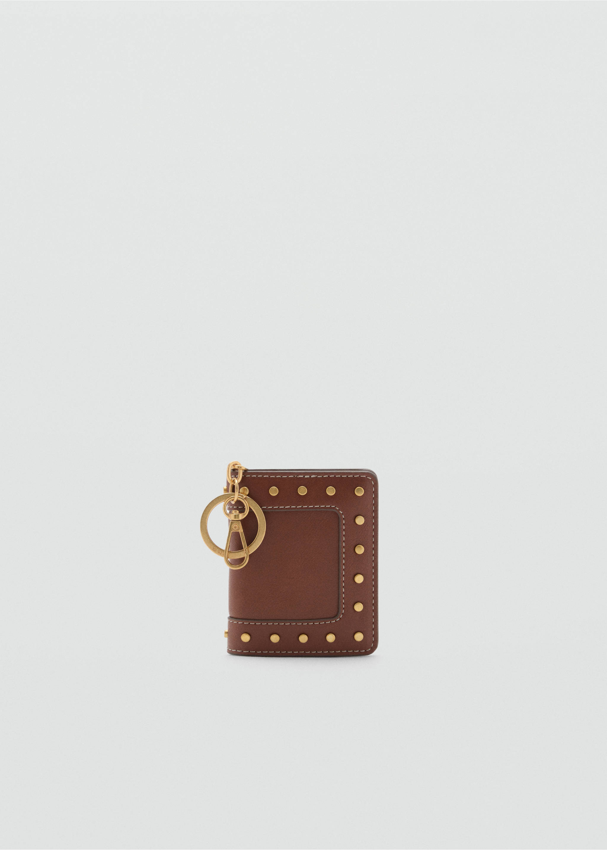 Portefeuille à clous détail porte-clé - Article sans modèle, Marron moyen. Ref: 17061215-00.