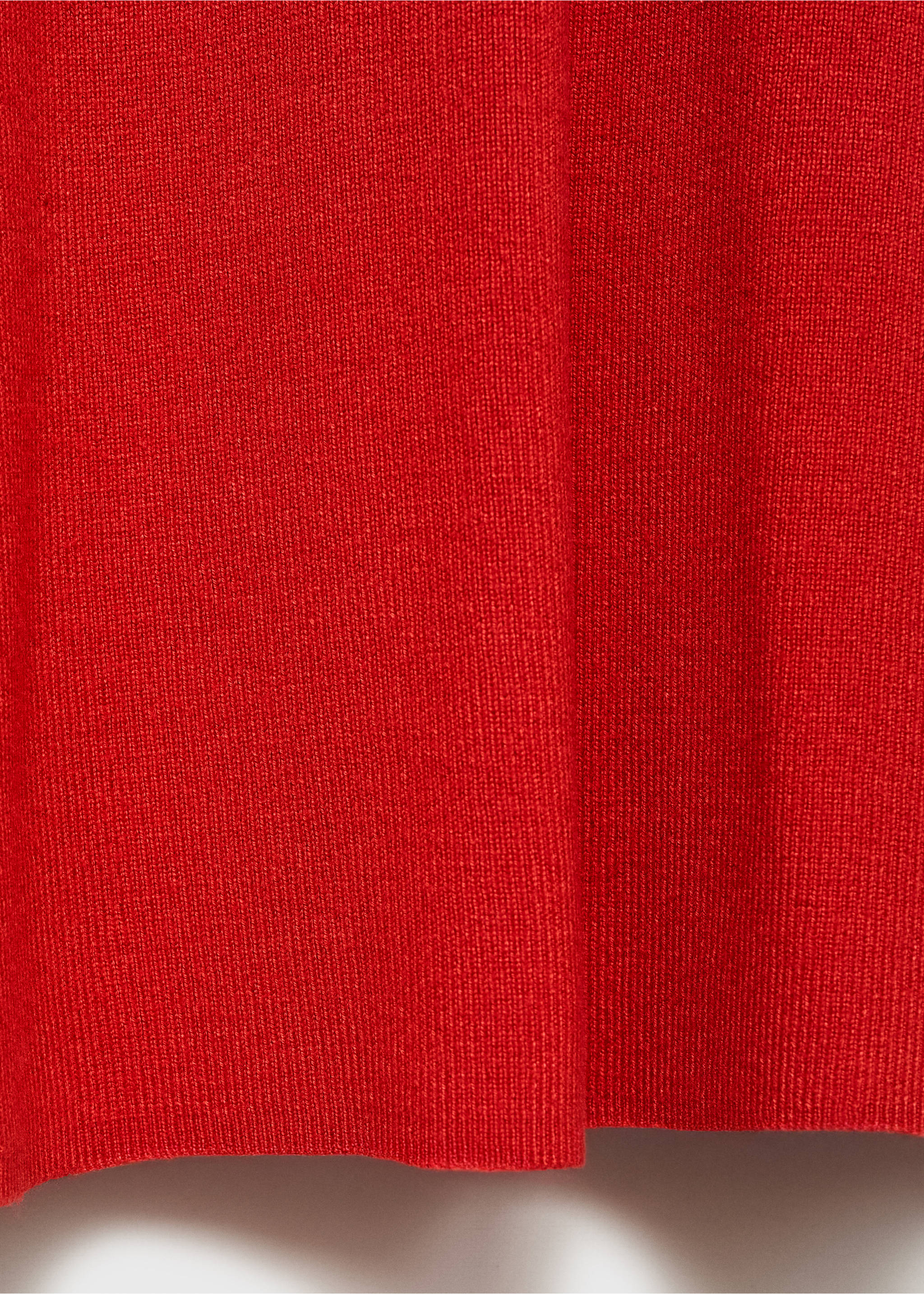 Knitted dress with bow neckline - Details of the article 0, Red. Ref: 17061217-00.