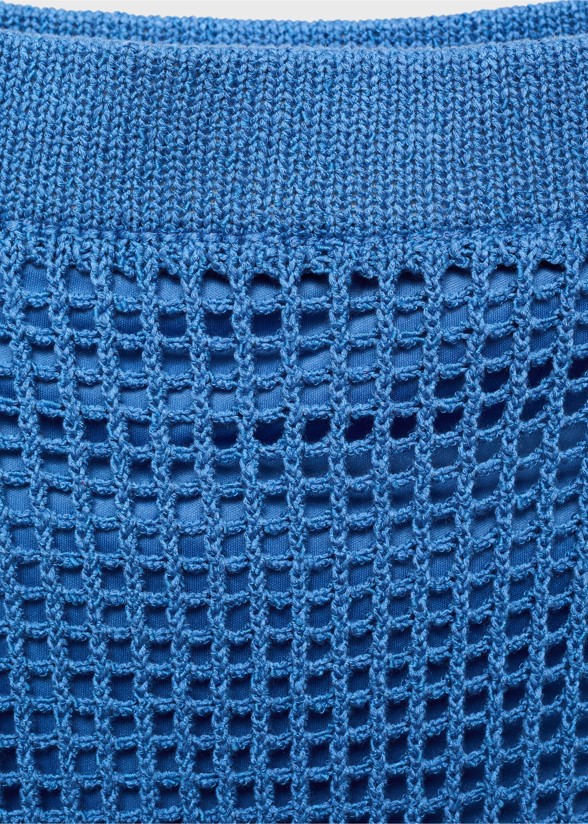 Crochet long skirt - Details of the article 8, Blue. Ref: 17061218-00.