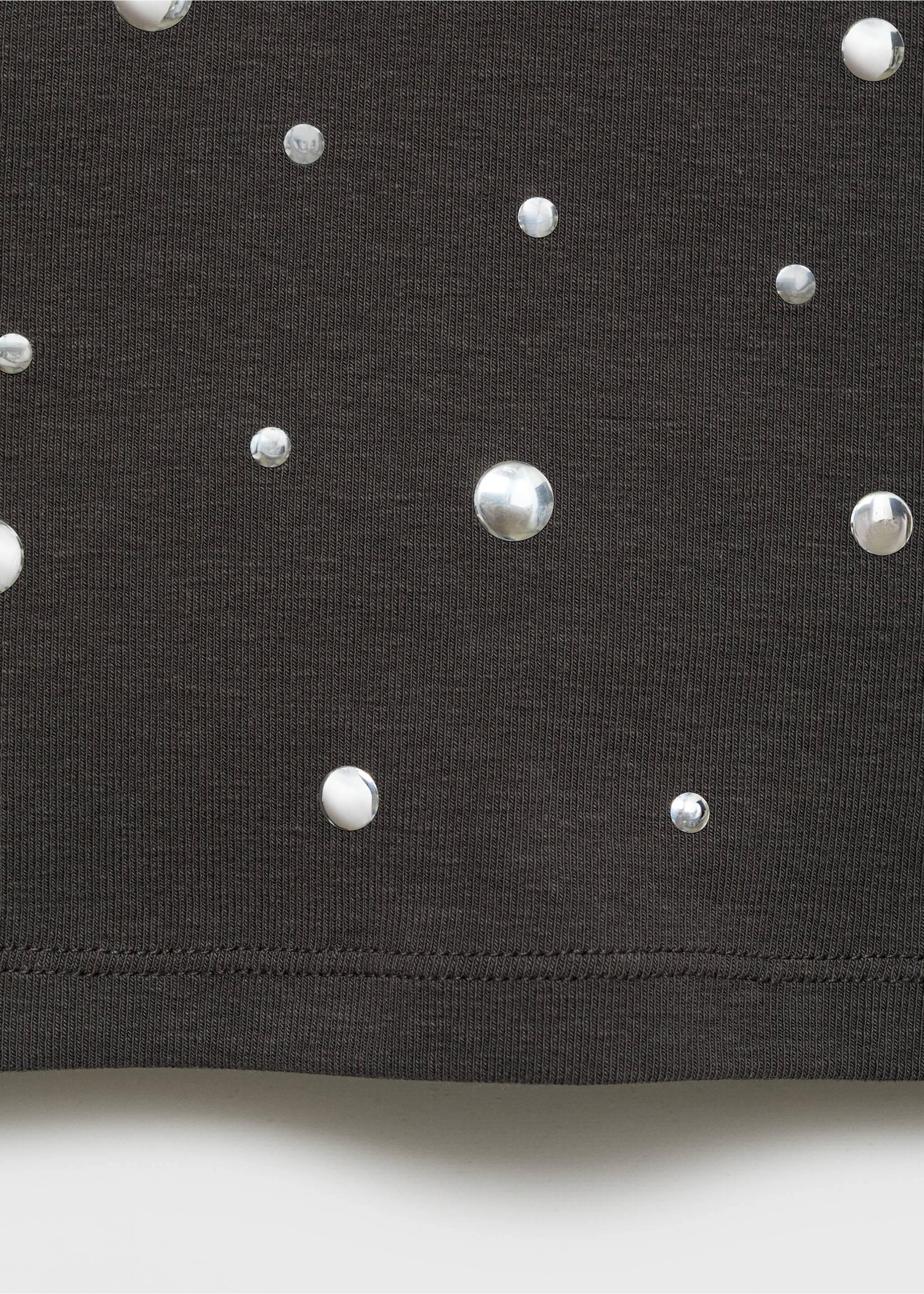 Halter top with metallic appliqués - Details of the article 0, Charcoal. Ref: 17061219-00.