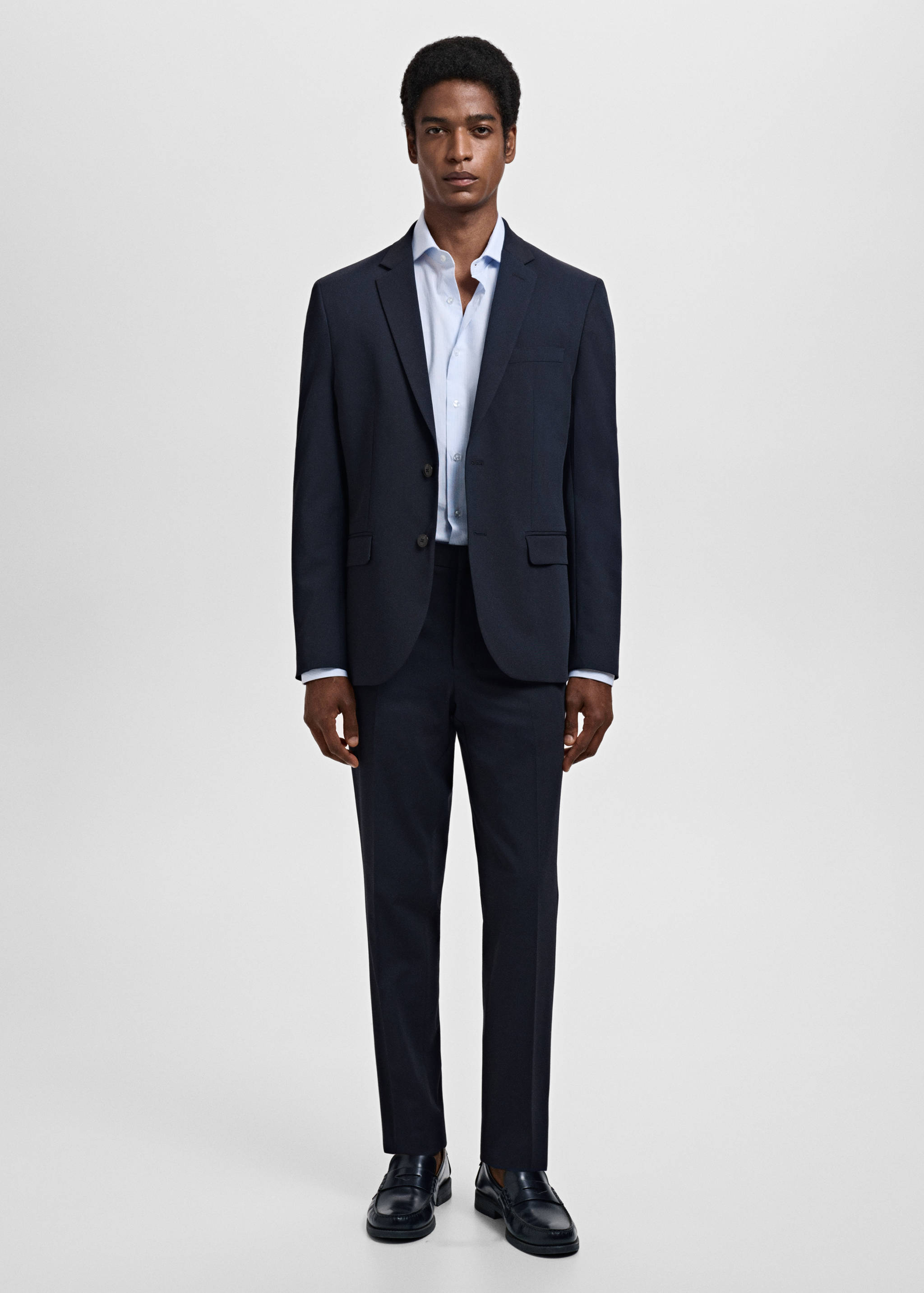 Slim fit thousand striped suit shirt - General plane