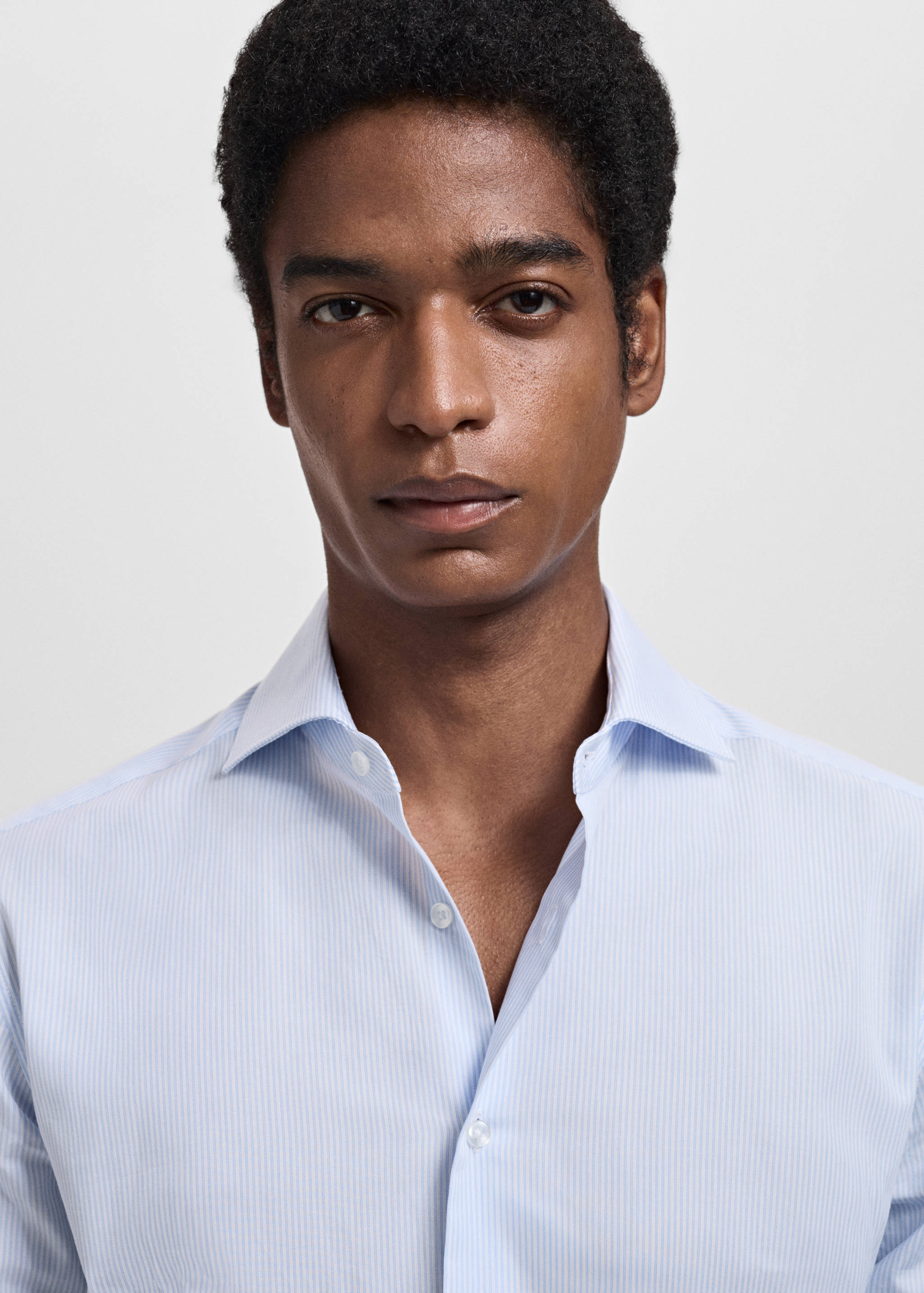 Slim fit thousand striped suit shirt - Details of the article 1