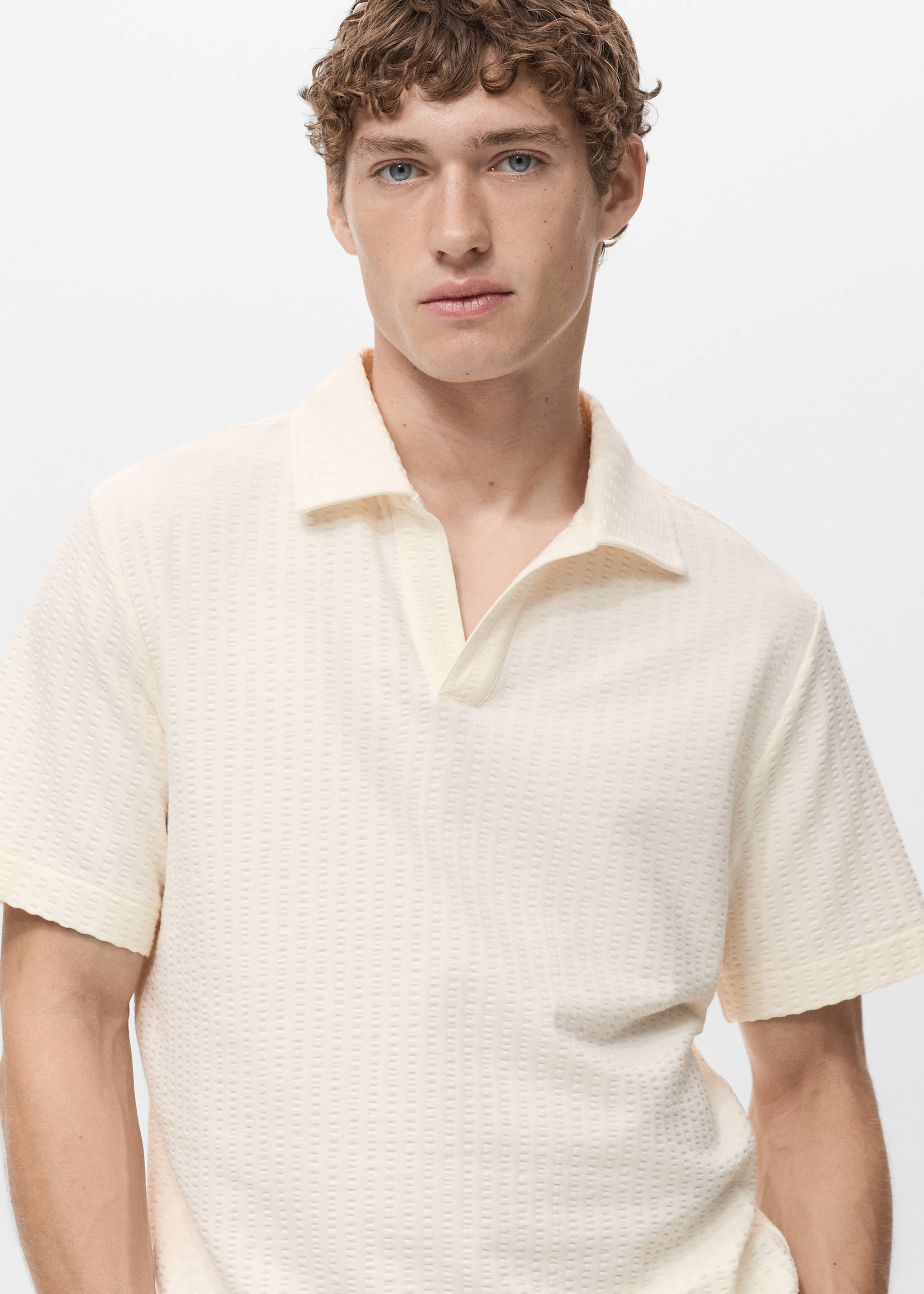 Poloshirt aus Seersucker-Baumwolle - Detail des Artikels 1
