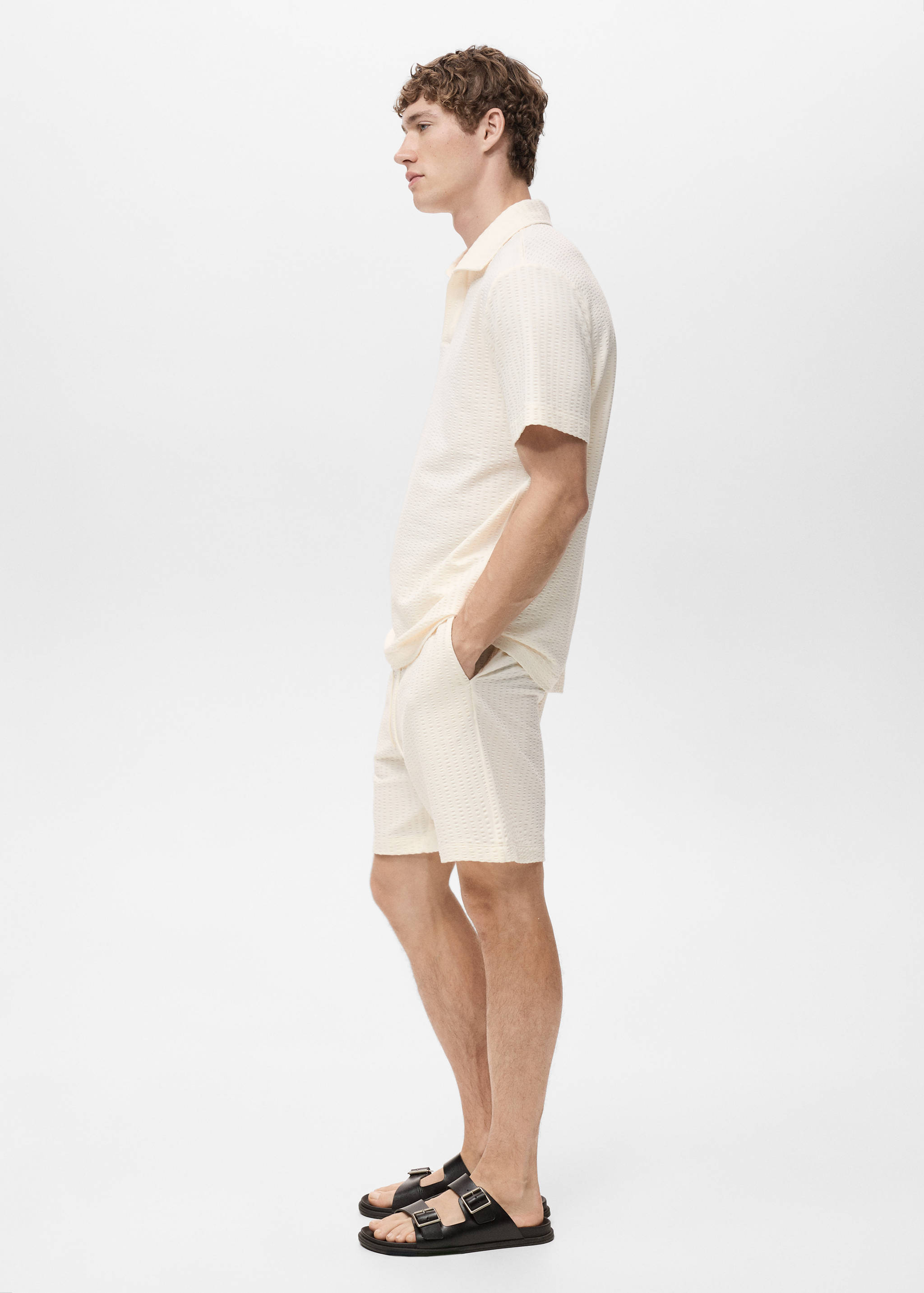 Poloshirt aus Seersucker-Baumwolle - Detail des Artikels 2