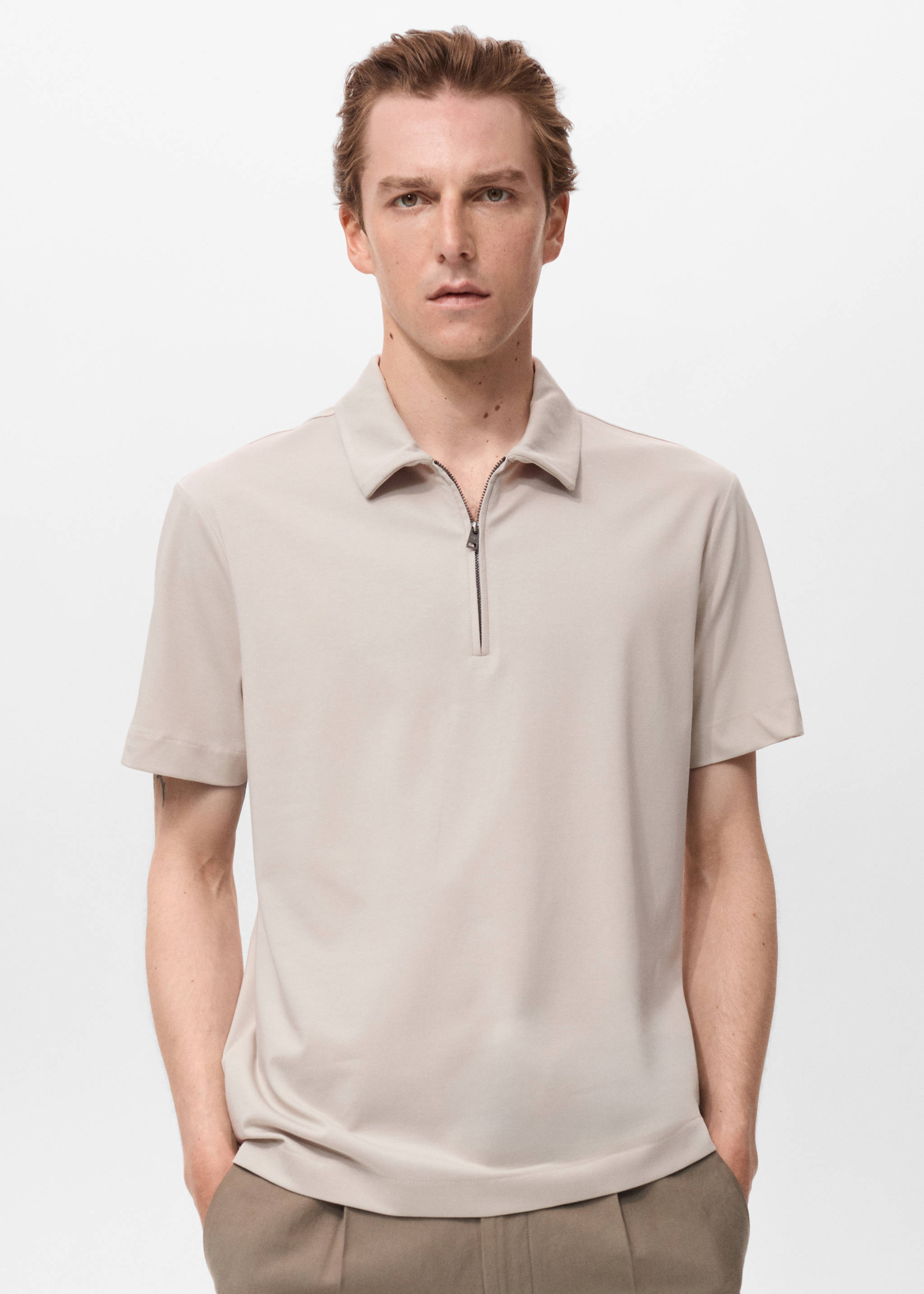 Polo col zippé - Plan moyen