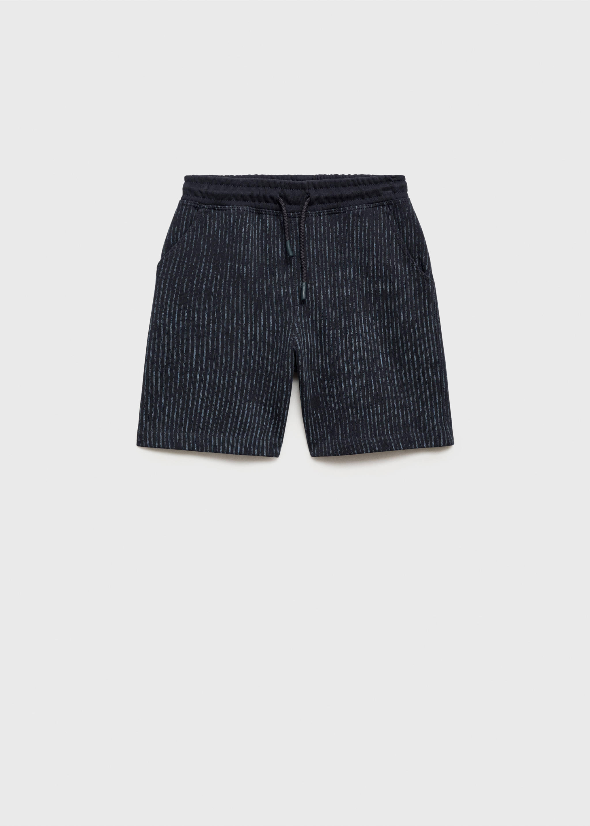 Printed cotton bermuda shorts - Article without model, Navy. Ref: 17061232-00.