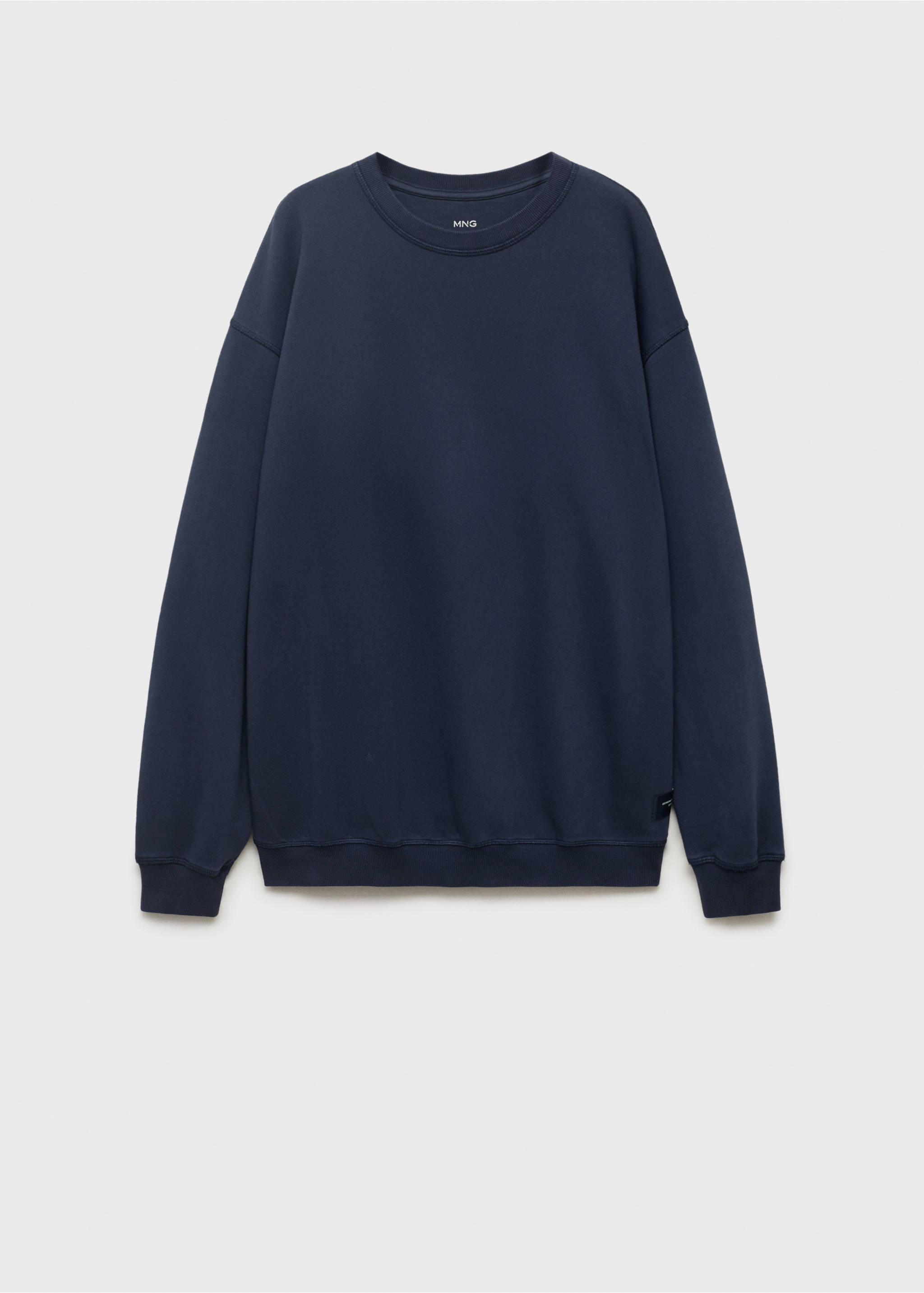 Bassweatshirt i bomull - Artikel utan modell, Marinblå. Ref: 17061237-00.