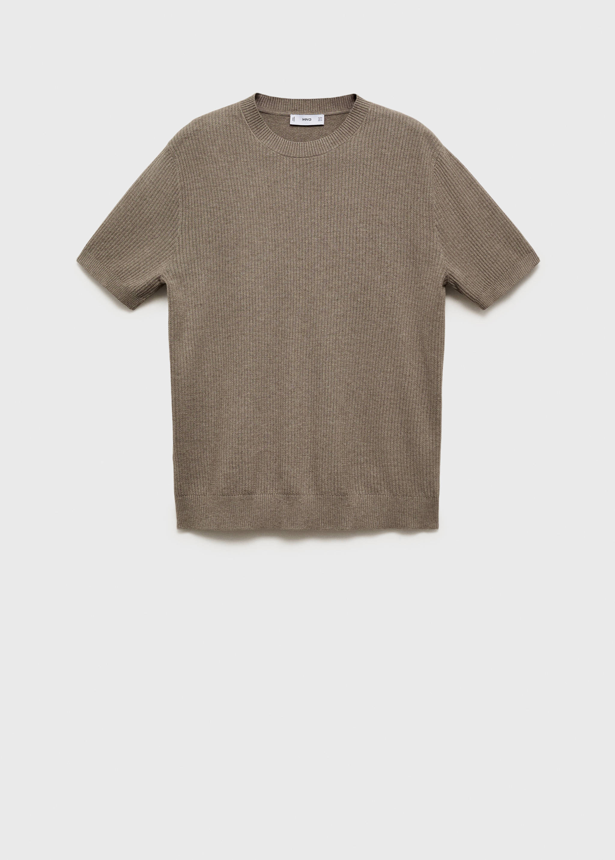 Ribbed  knit t-shirt - Article without model