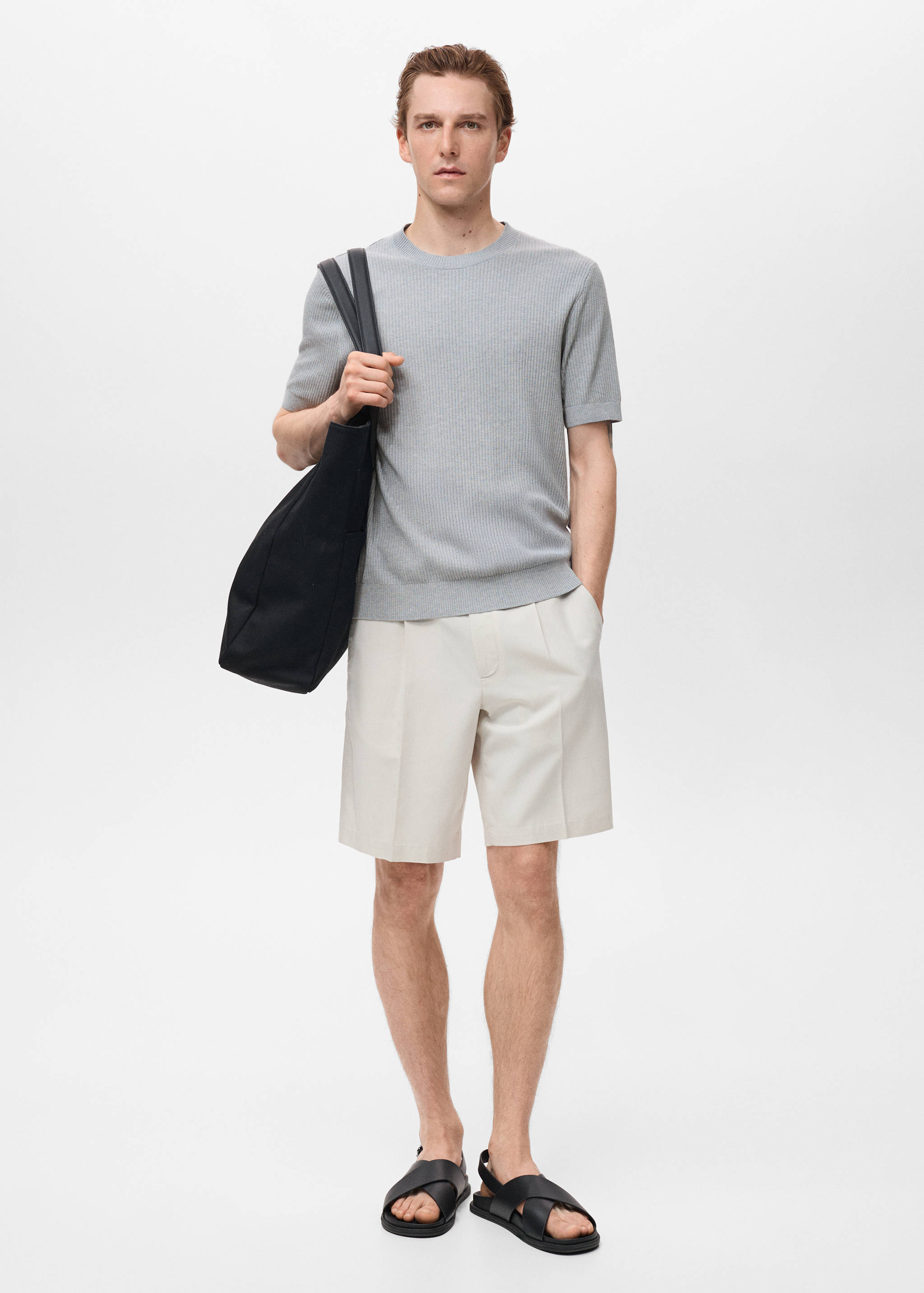 Ribbed  knit t-shirt - General plane