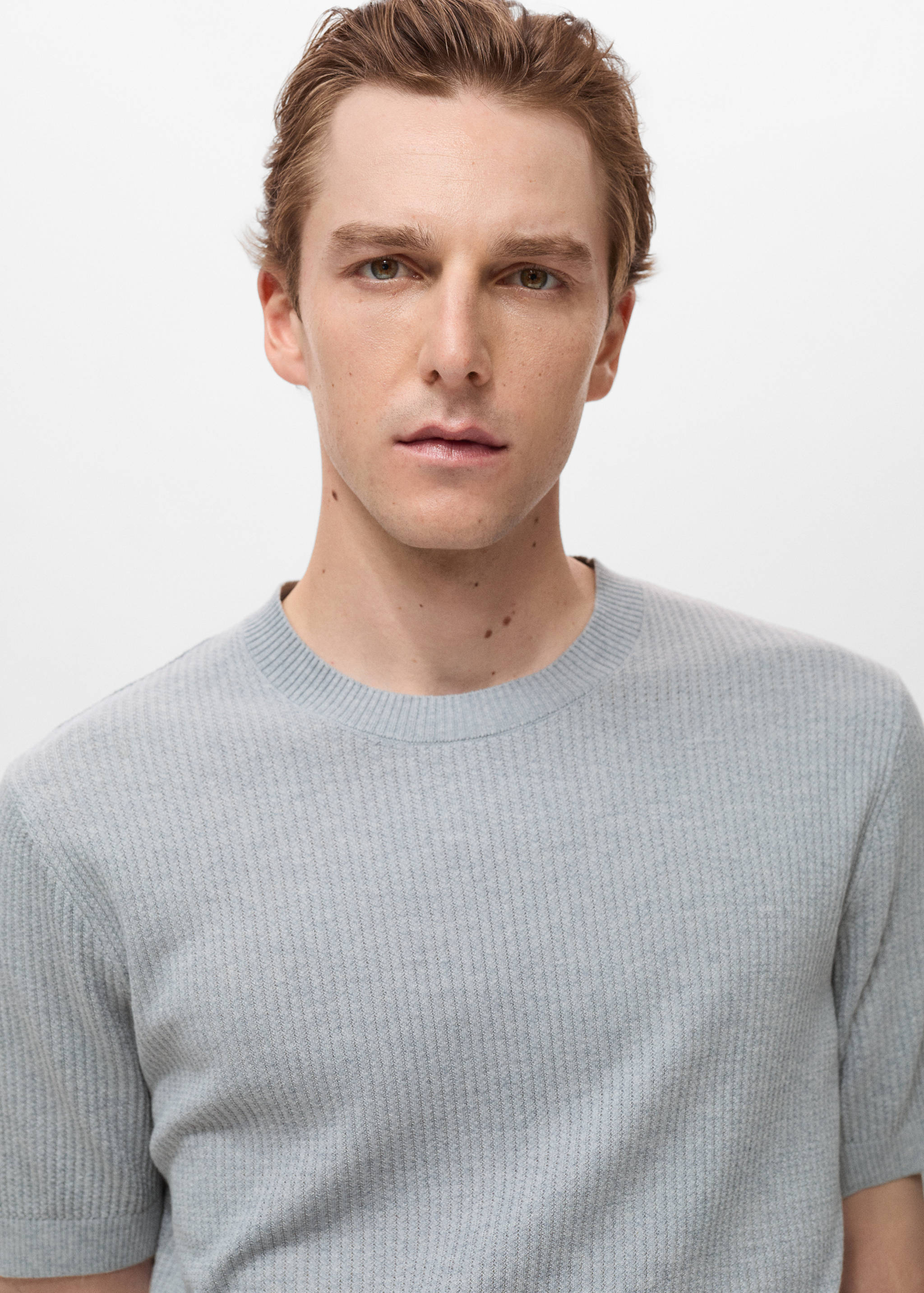 Ribbed  knit t-shirt - Details of the article 1