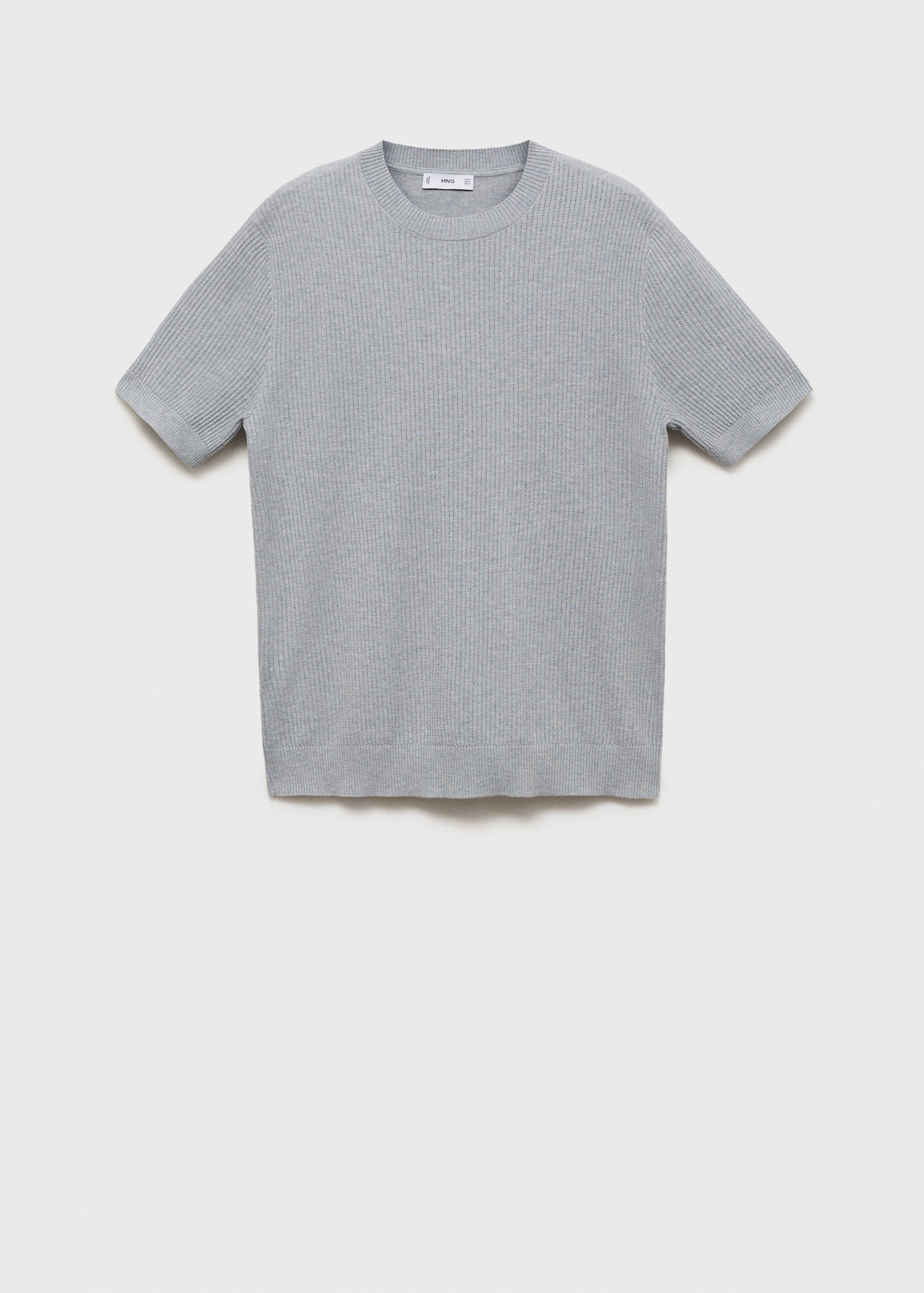 Ribbed  knit t-shirt - Article without model