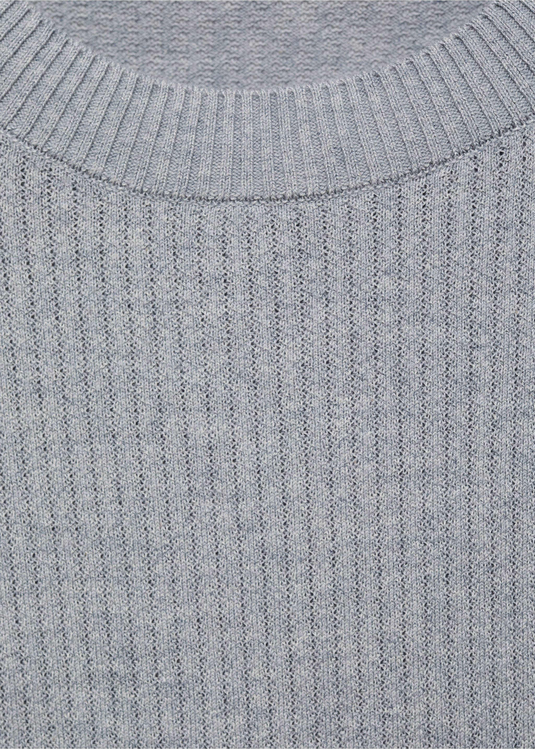 Camiseta punto canalé - Detalle del artículo 8, Azul celeste. Ref: 17061243-00.