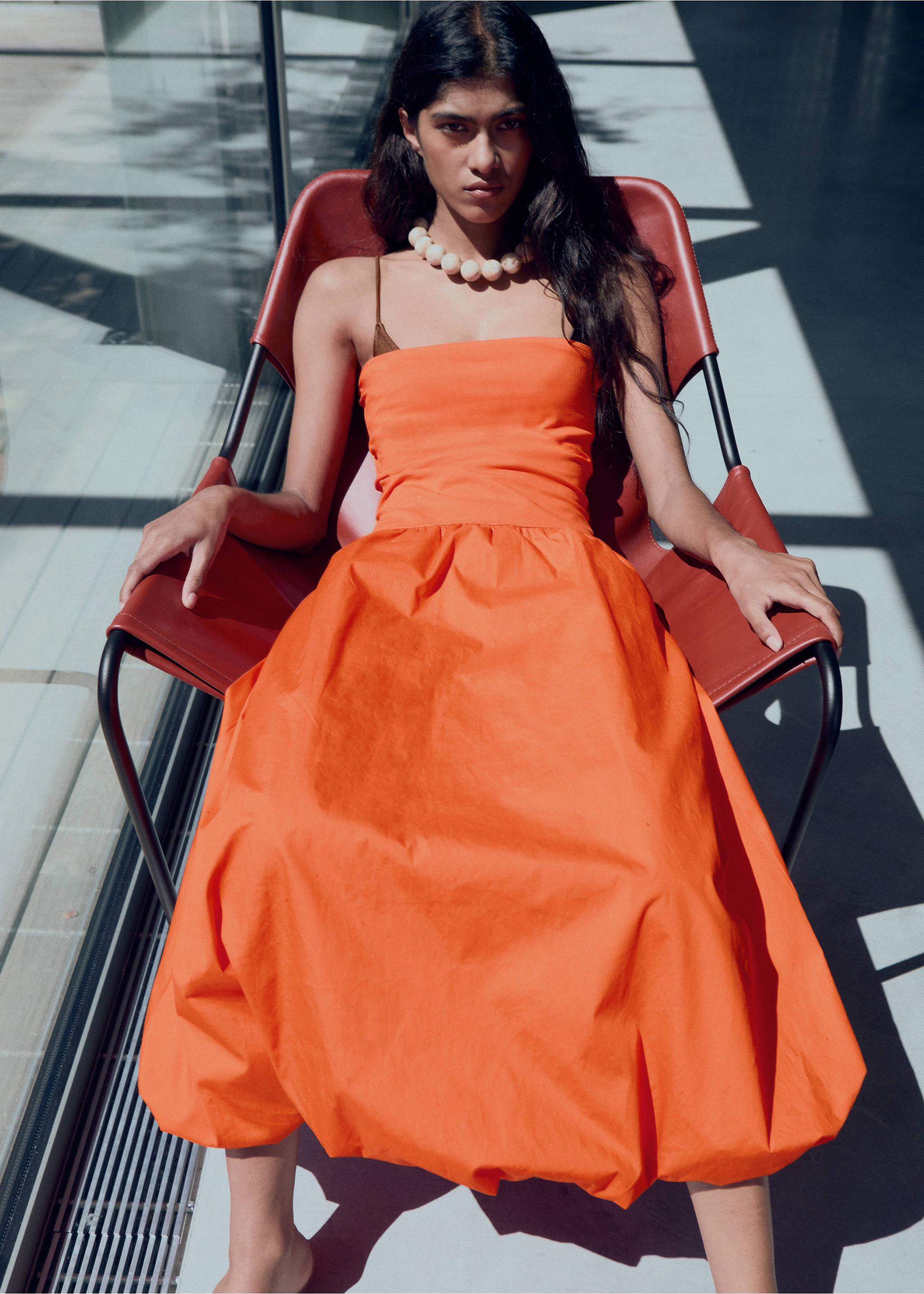 Robe combinée ballon - Plan moyen, Orange. Ref: 17061244-00.